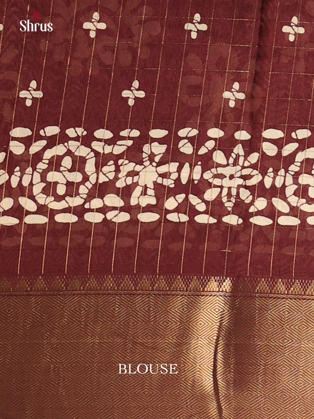 Brown - Semi Crepe Saree