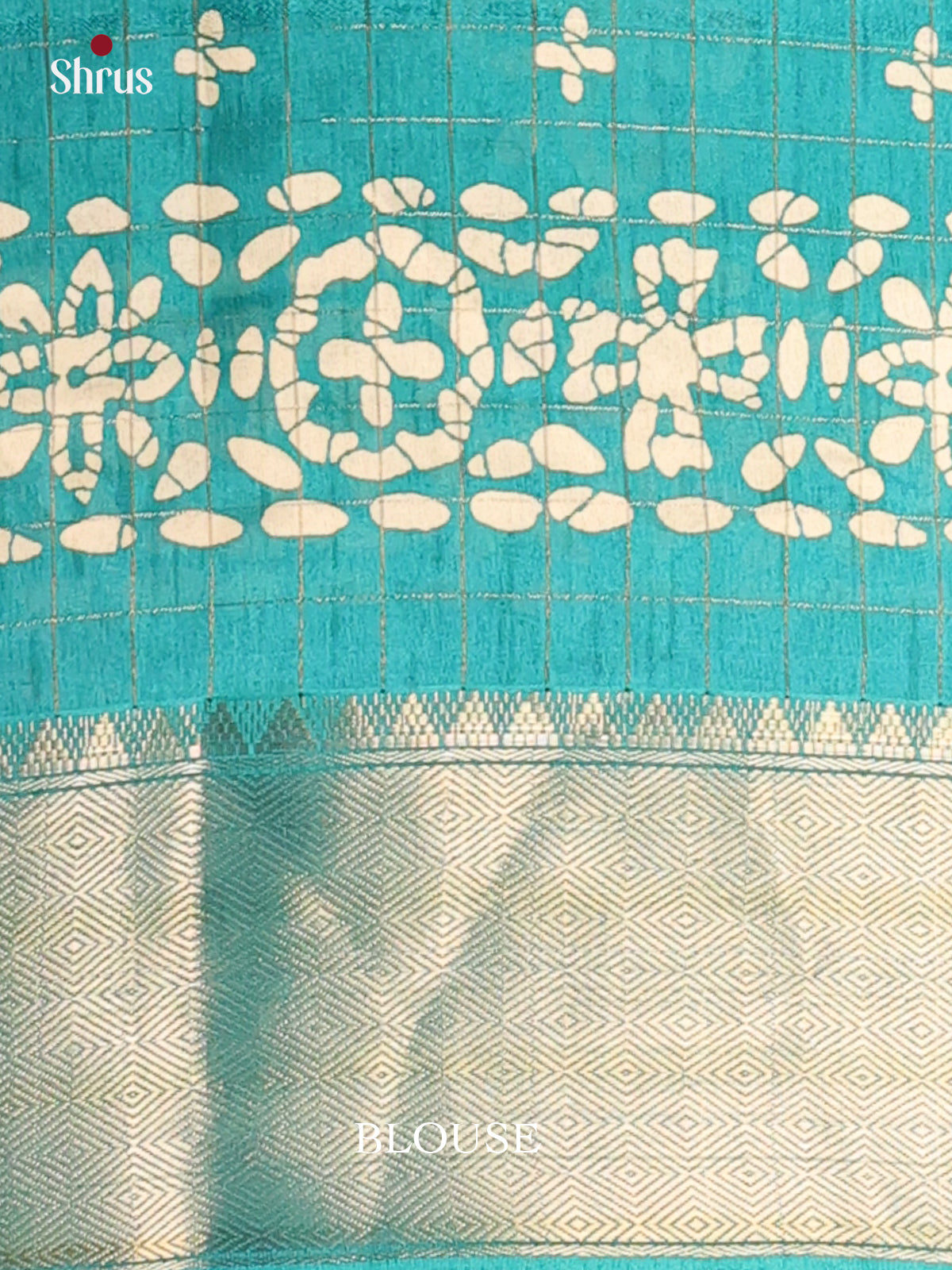 Teal - Semi Crepe Saree