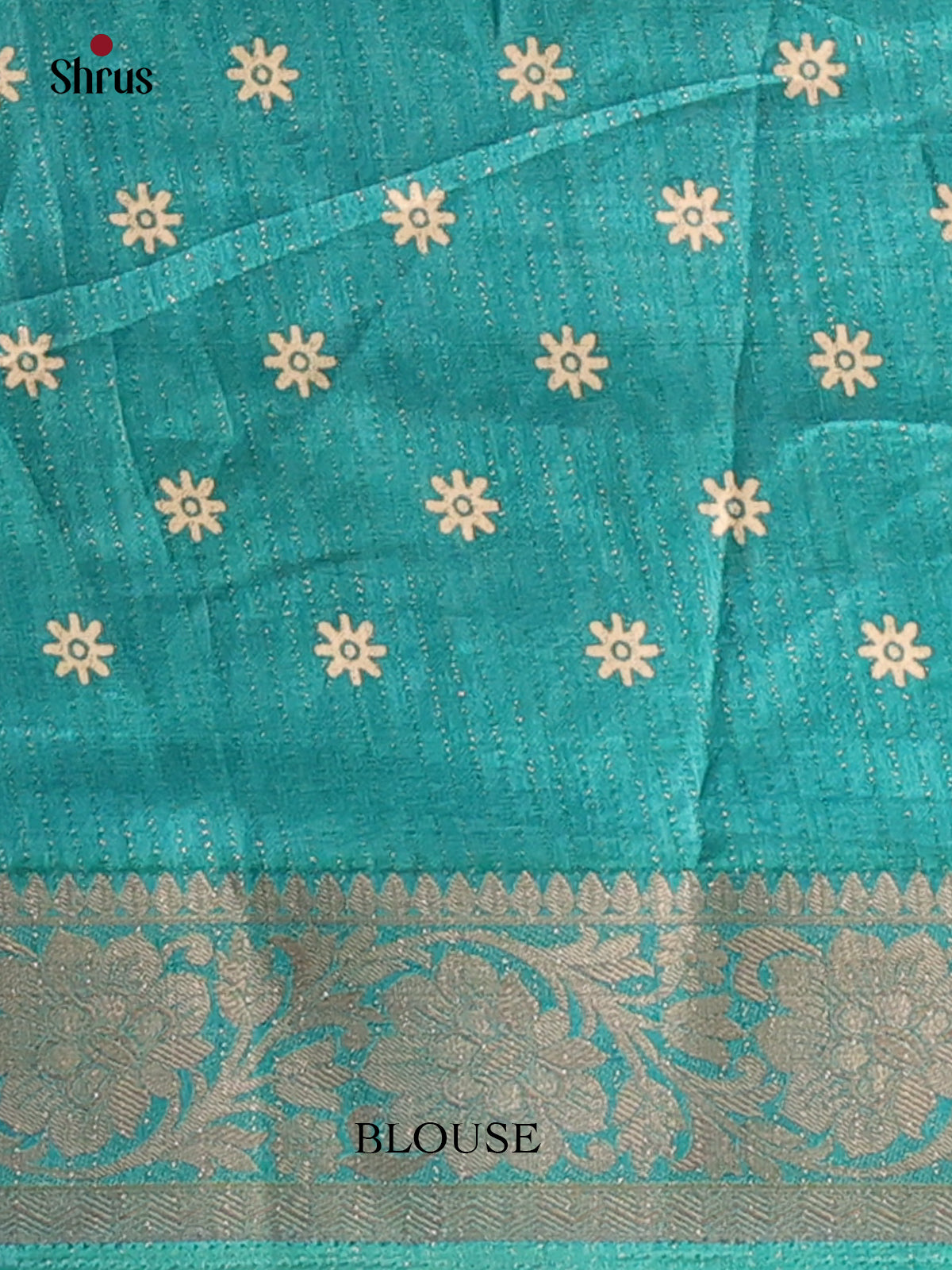 Teal- Semi Crepe Saree