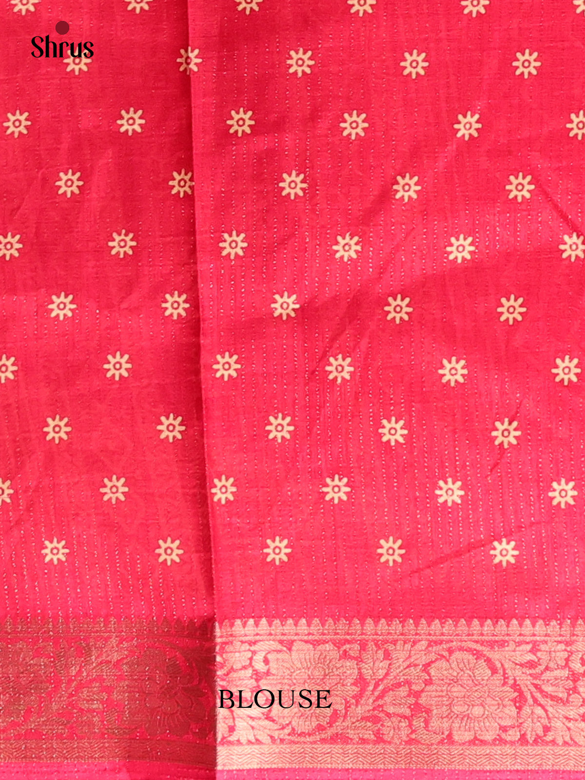 Reddish Pink- Semi Crepe Saree