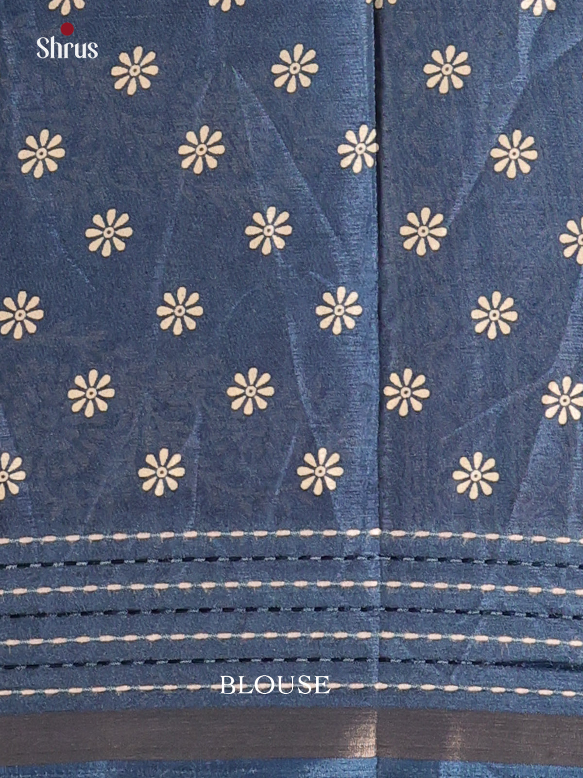 Blue - Semi Crepe Saree