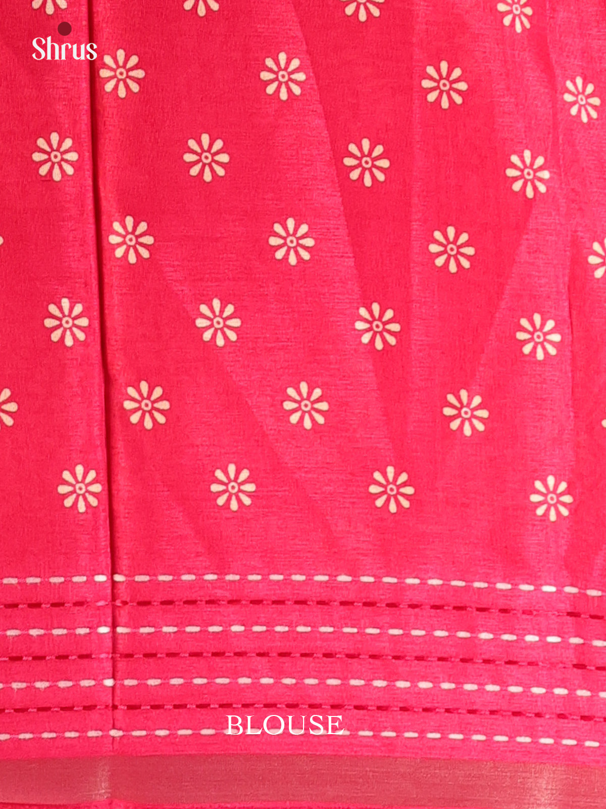 Pink - Semi Crepe Saree