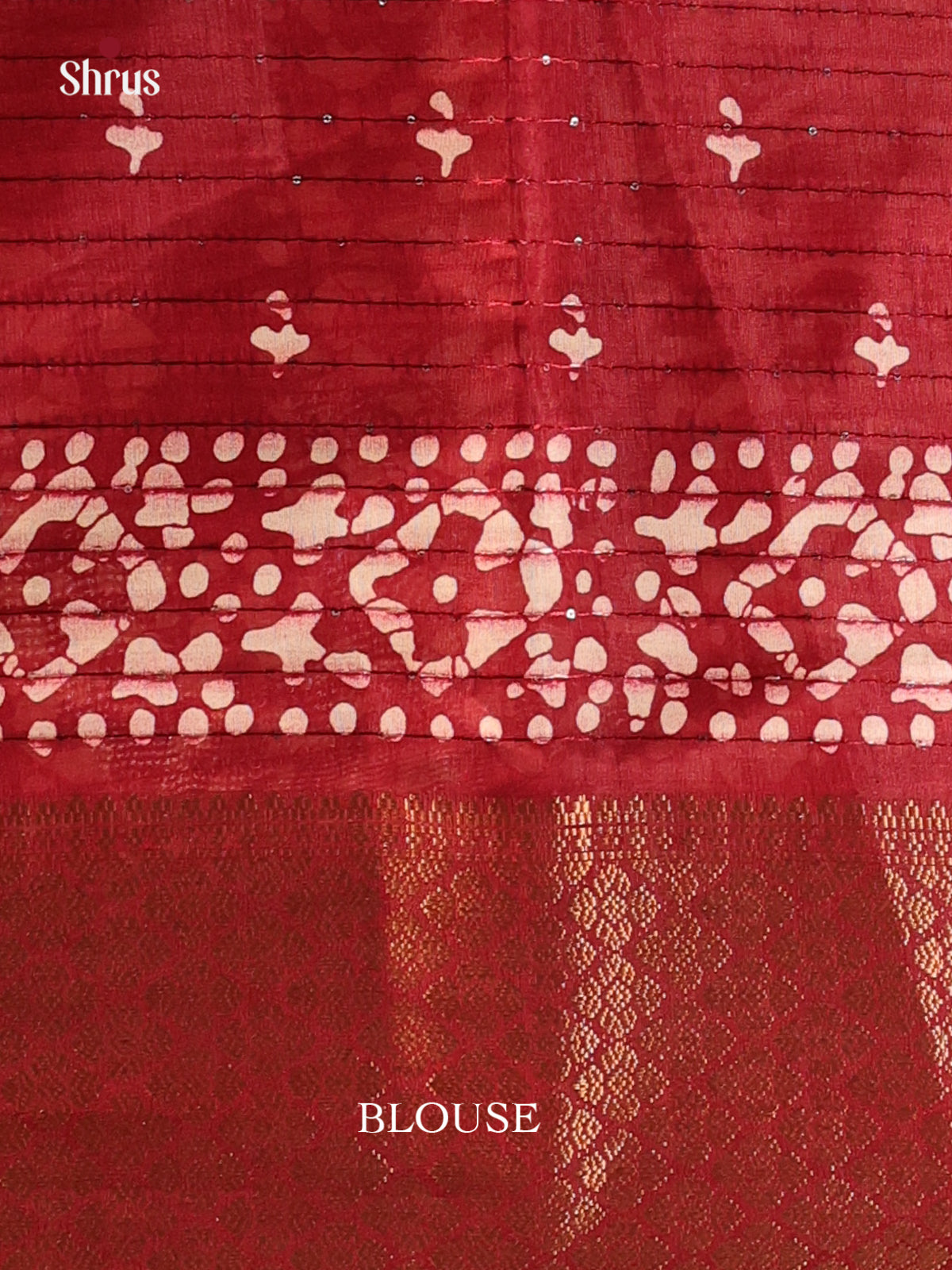 Maroon - Semi Crepe Saree