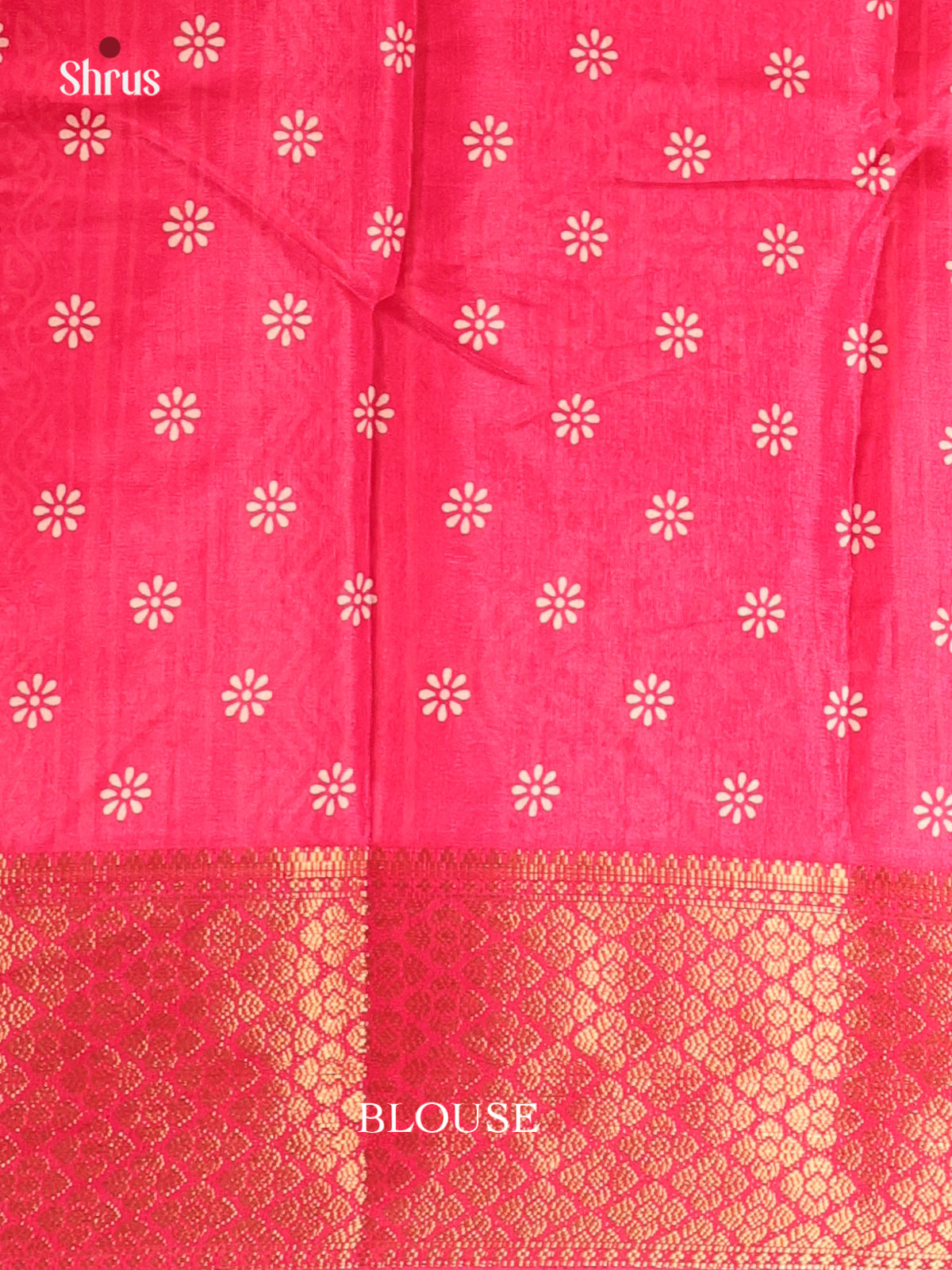 Pink - Semi Crepe Saree