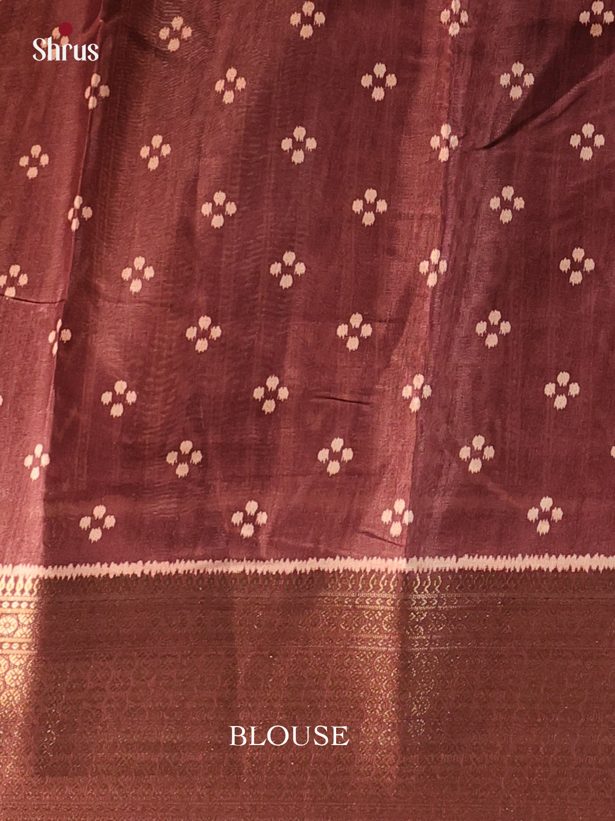 Brown - Semi Crepe Saree