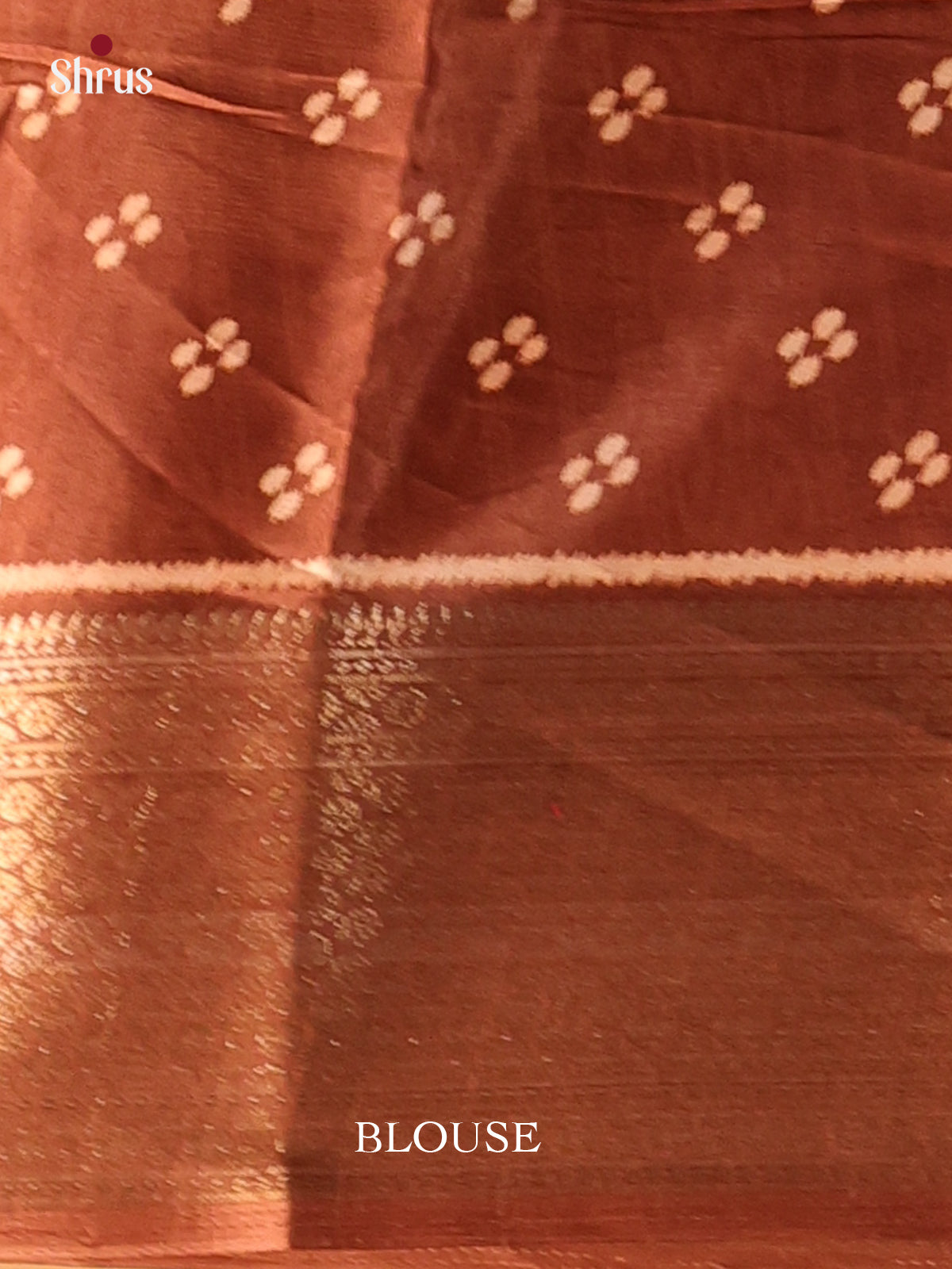 Brown - Semi Crepe Saree