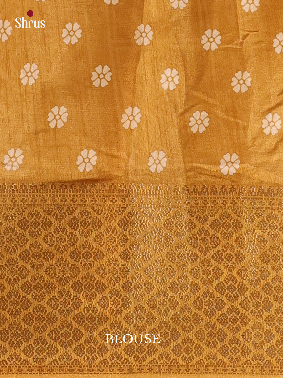 Mustard- Semi Crepe Saree