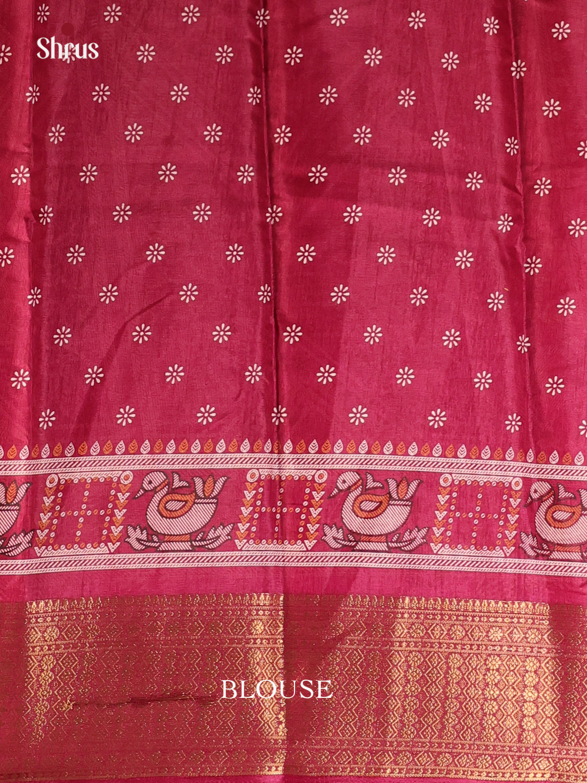 Maroon - Semi Crepe Saree