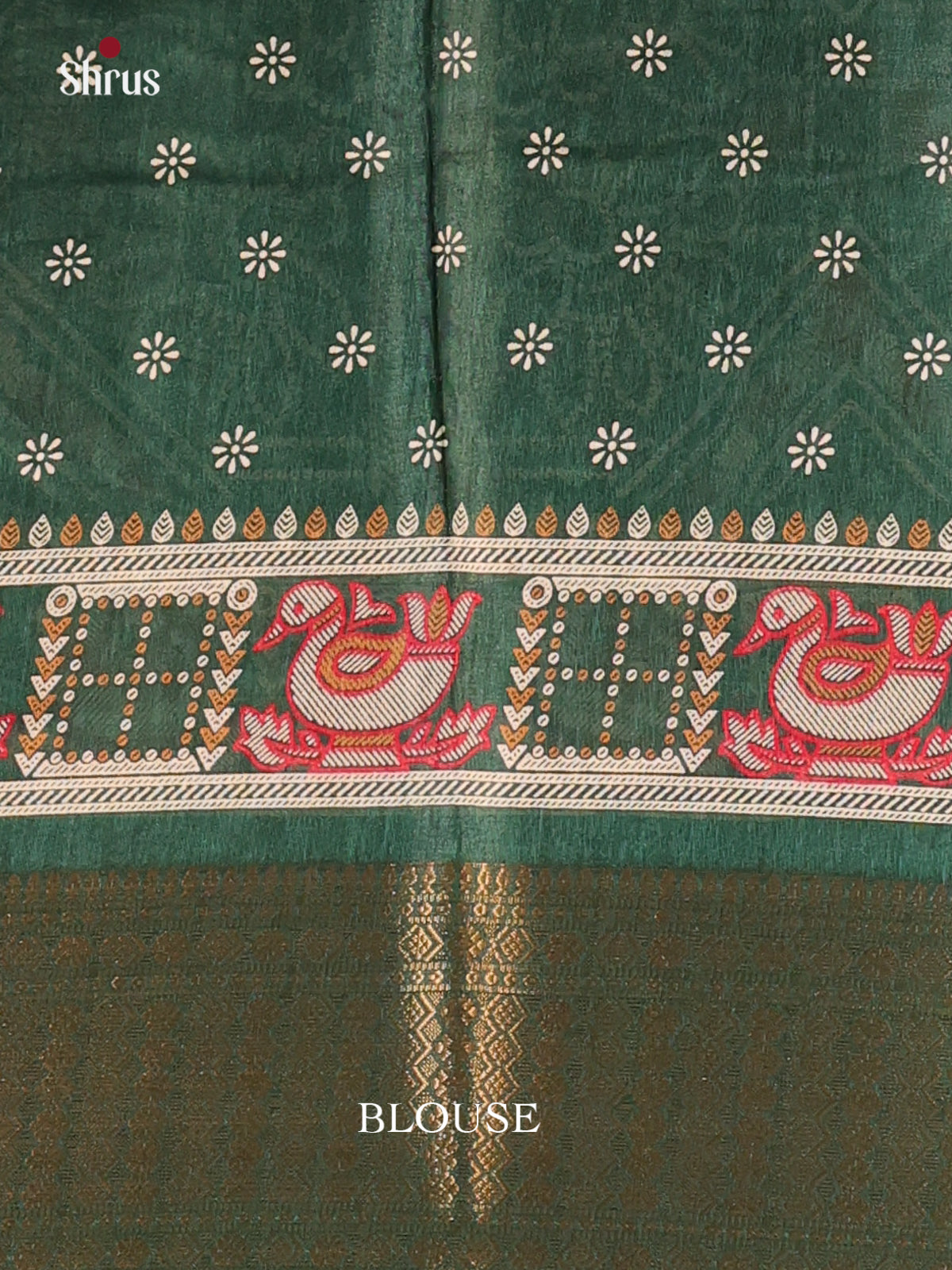 Green - Semi Crepe Saree