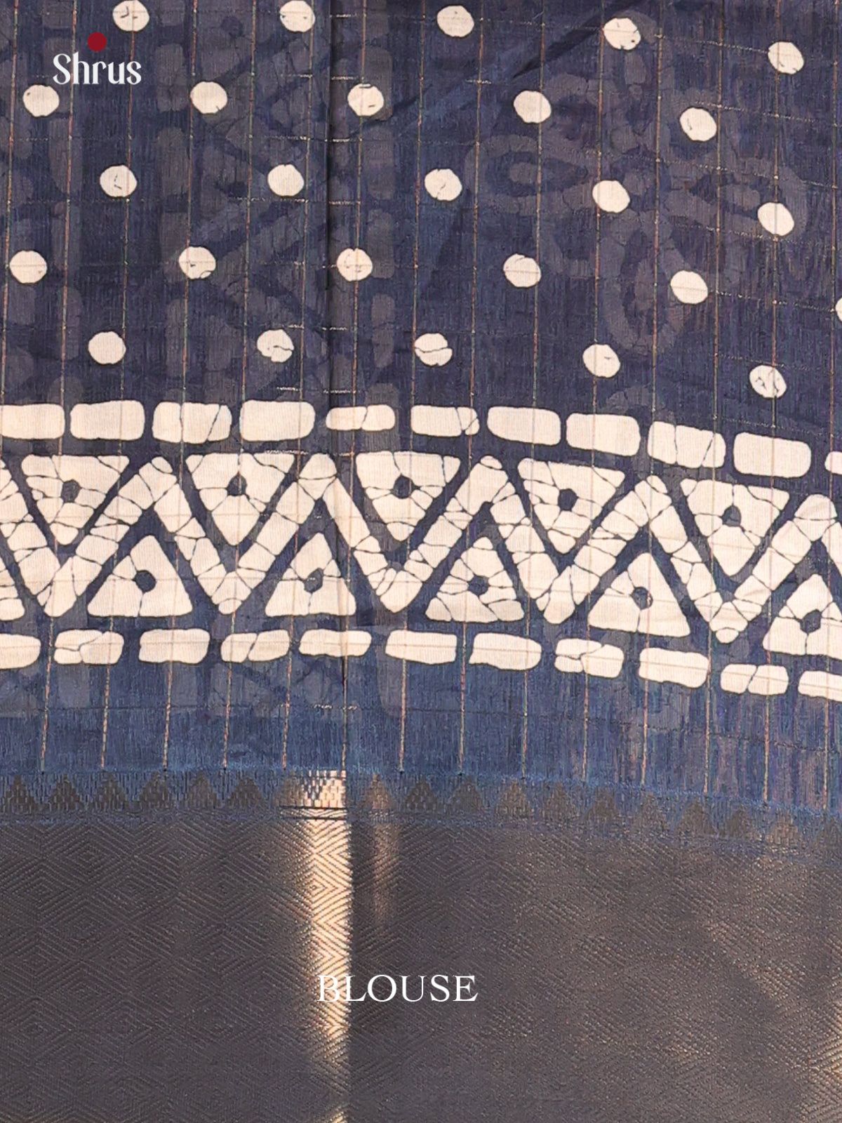 Blue - Semi Crepe Saree