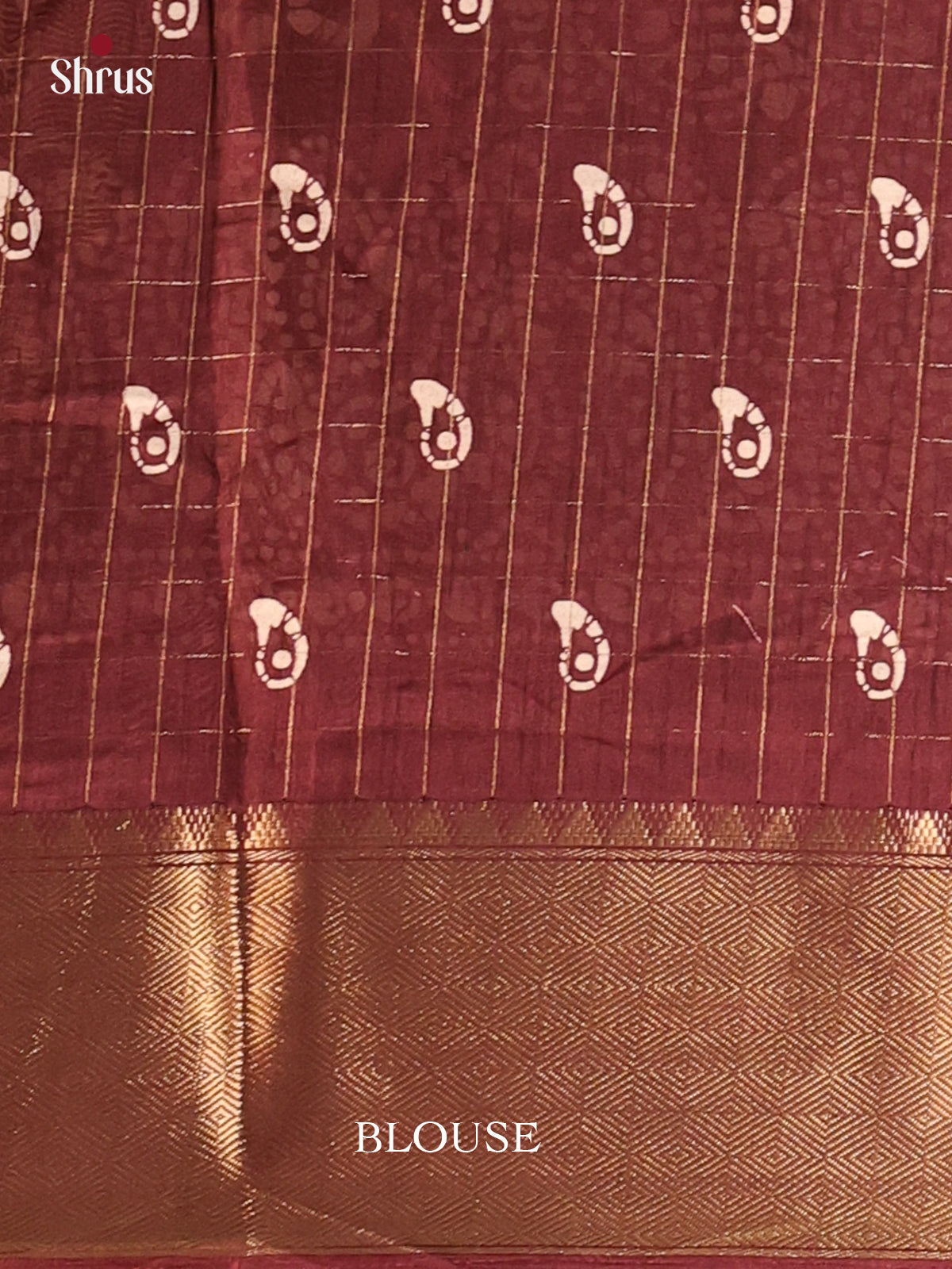 Brown - Semi Crepe Saree