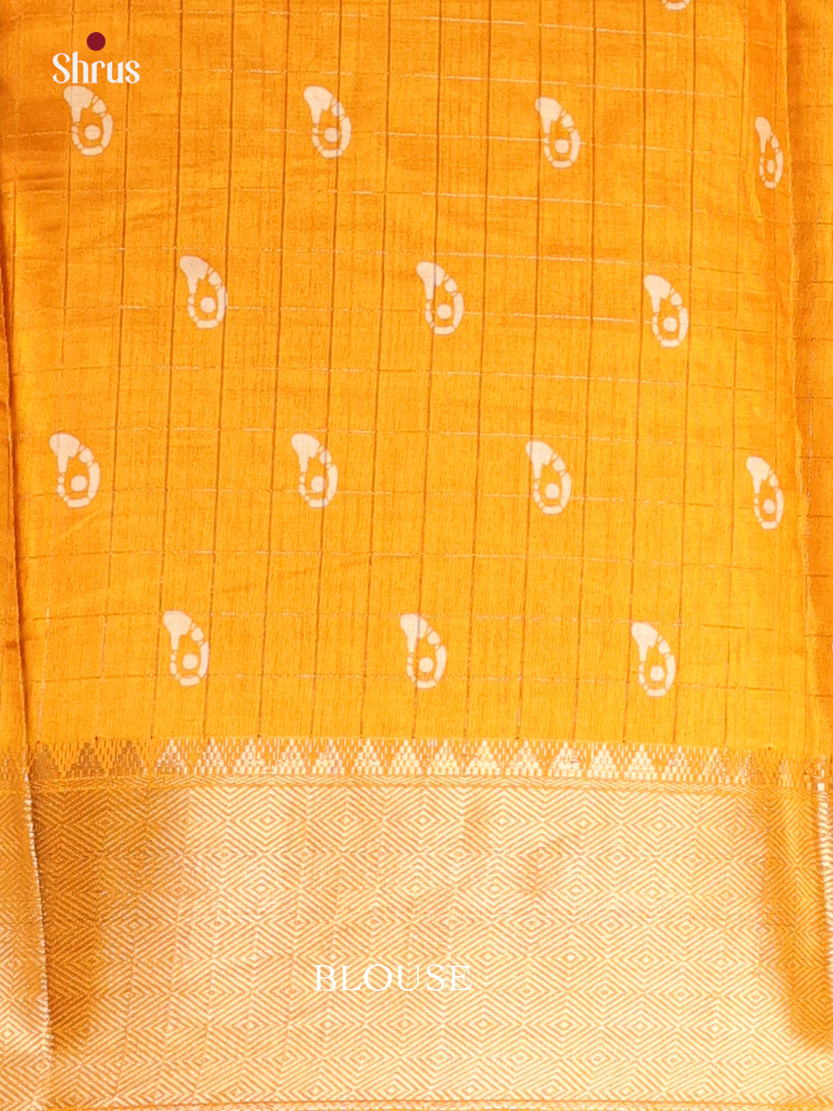 Mustard  - Semi Crepe Saree