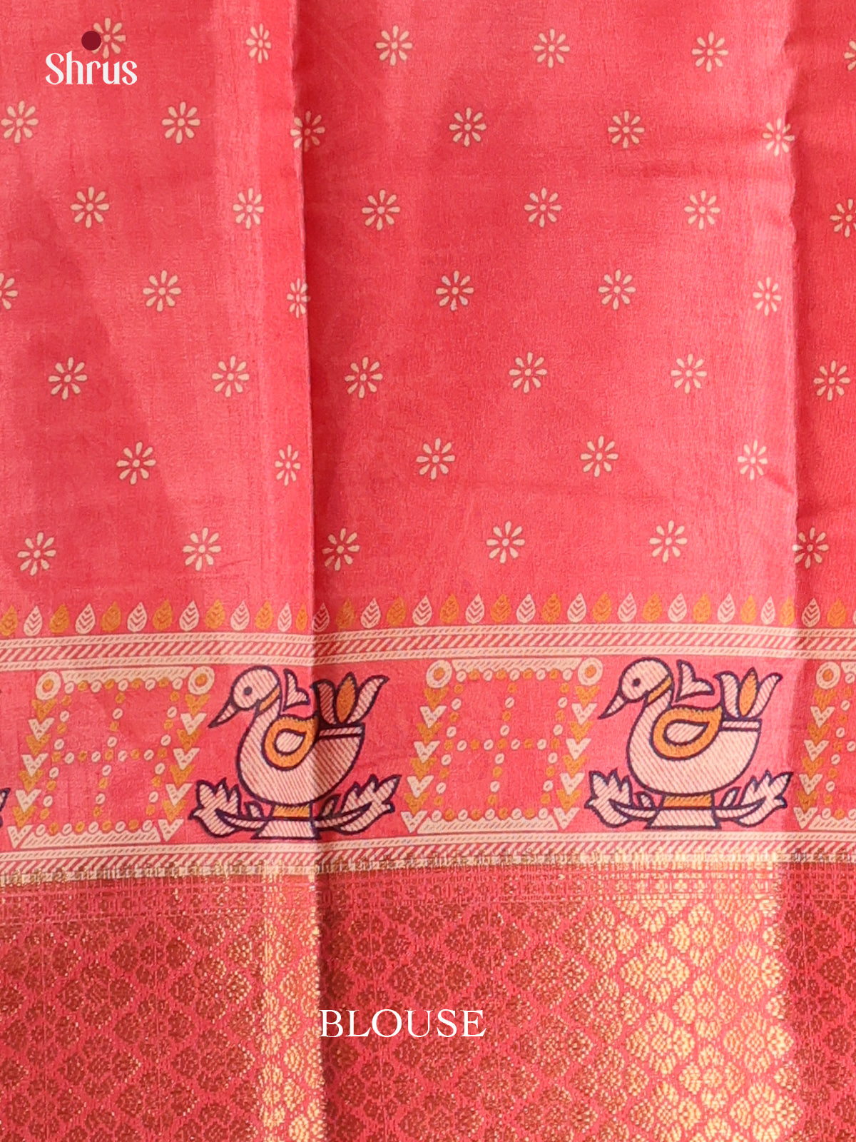 Pink - Semi Crepe Saree