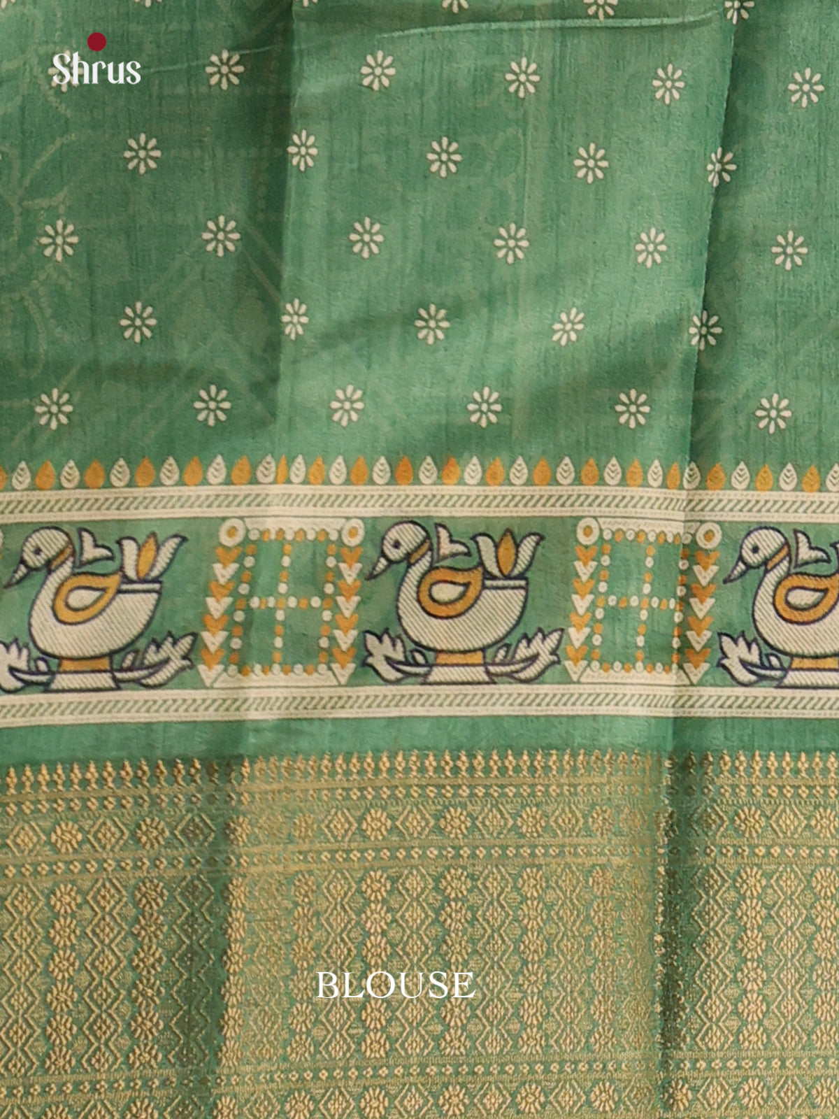 Green - Semi Crepe Saree