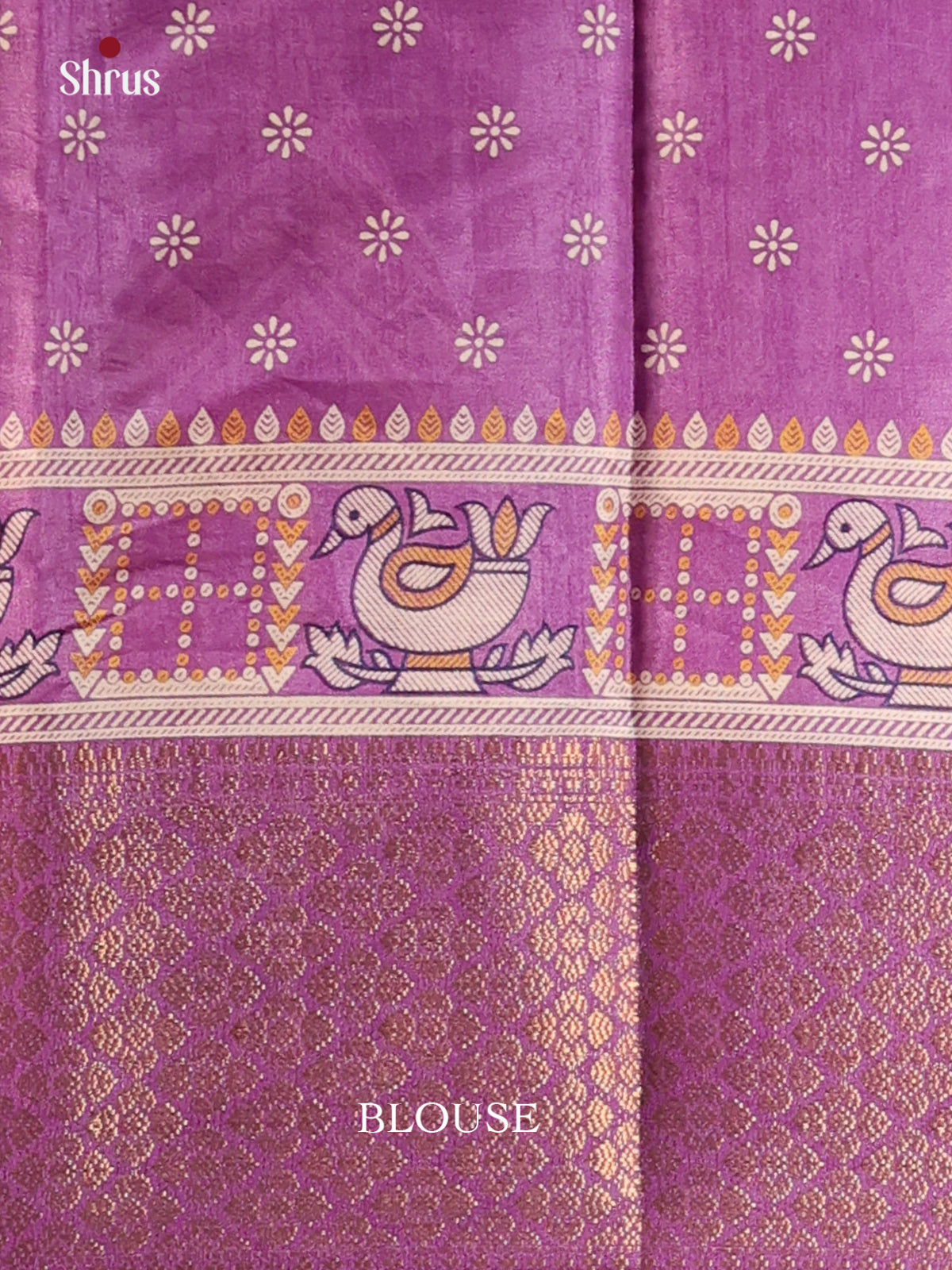 Purple - Semi Crepe Saree