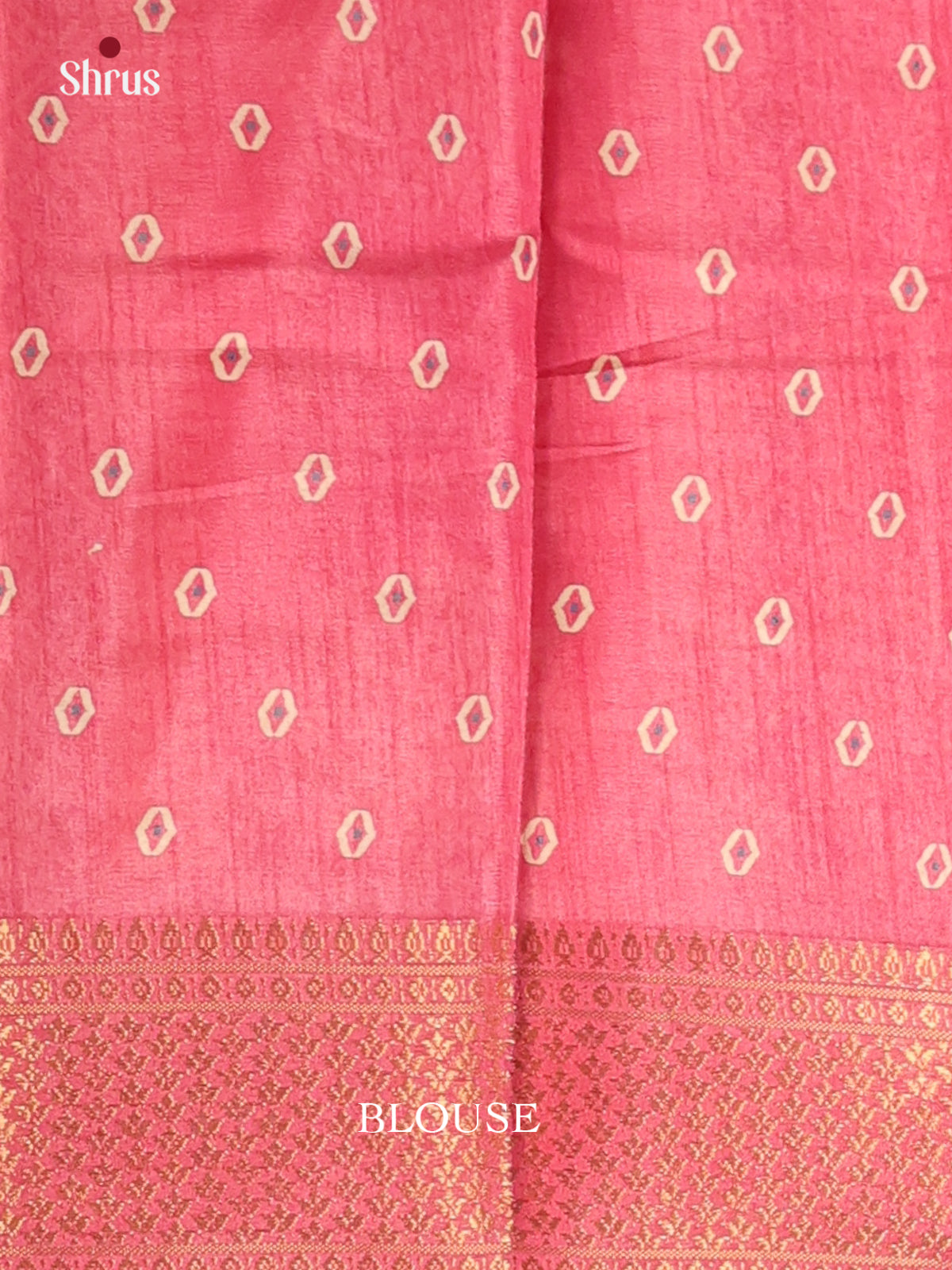 Pink - Semi Crepe Saree