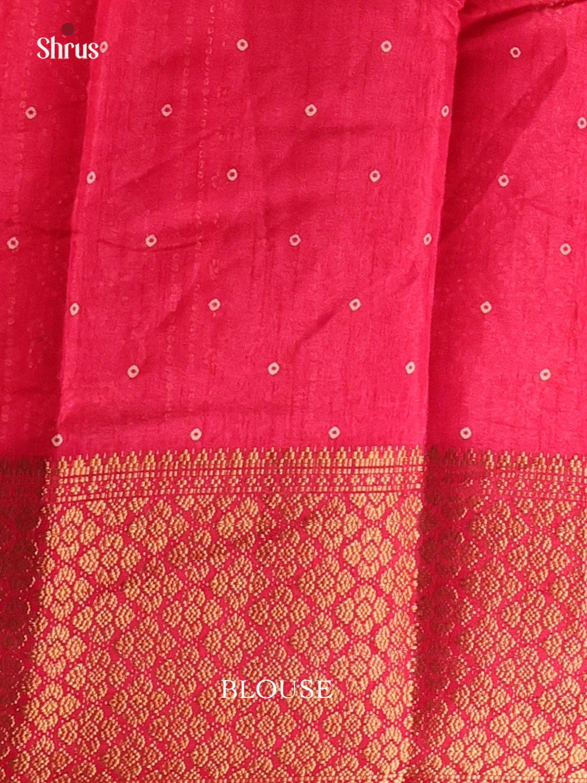 Reddish Pink - Semi Crepe Saree