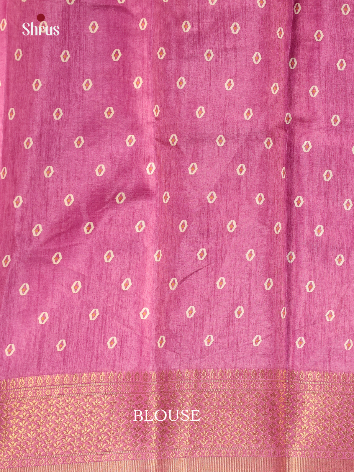 Pink - Semi Crepe Saree