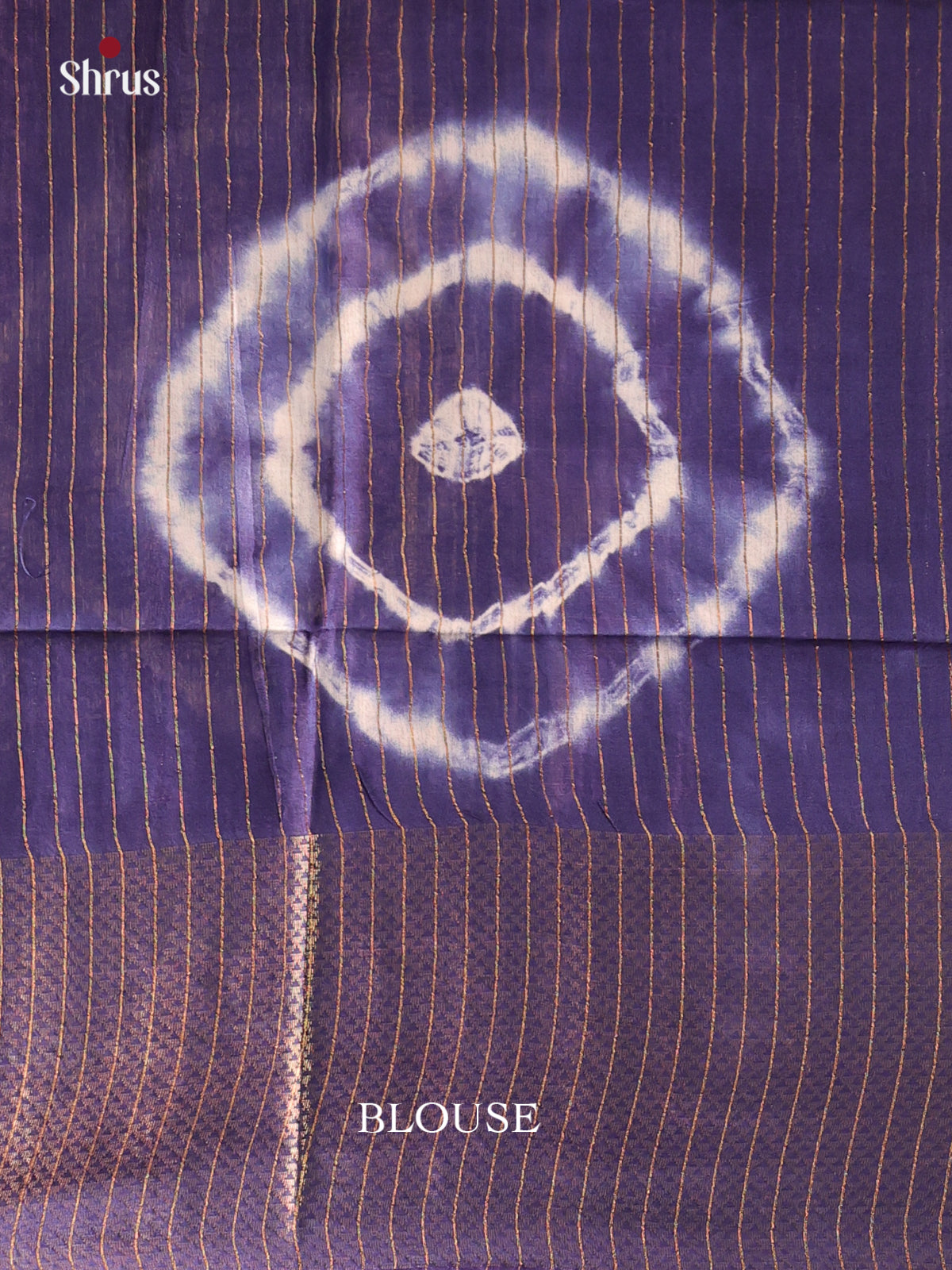 Violet & Cream - Shibori Saree