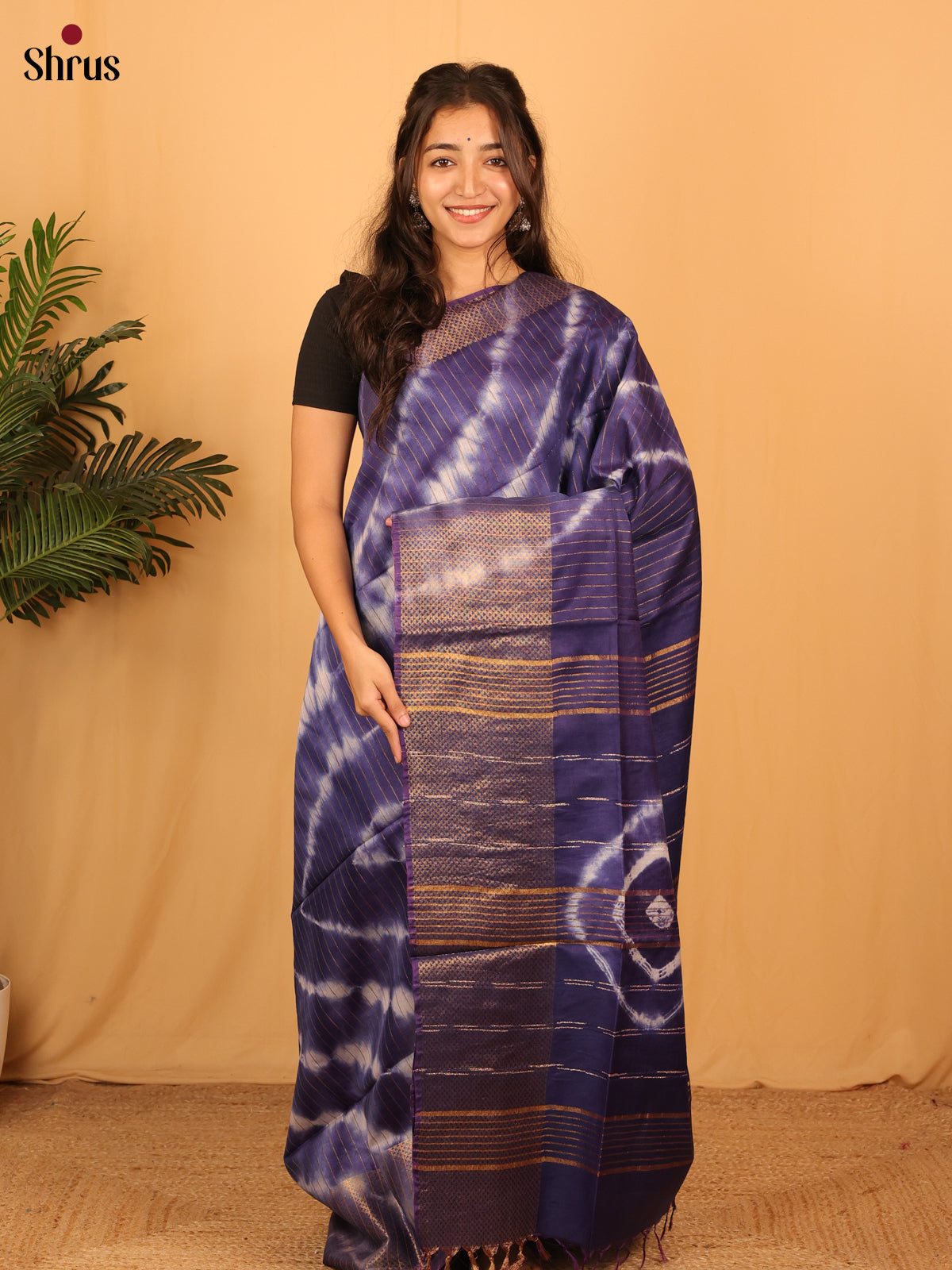 Violet - Shibori Saree