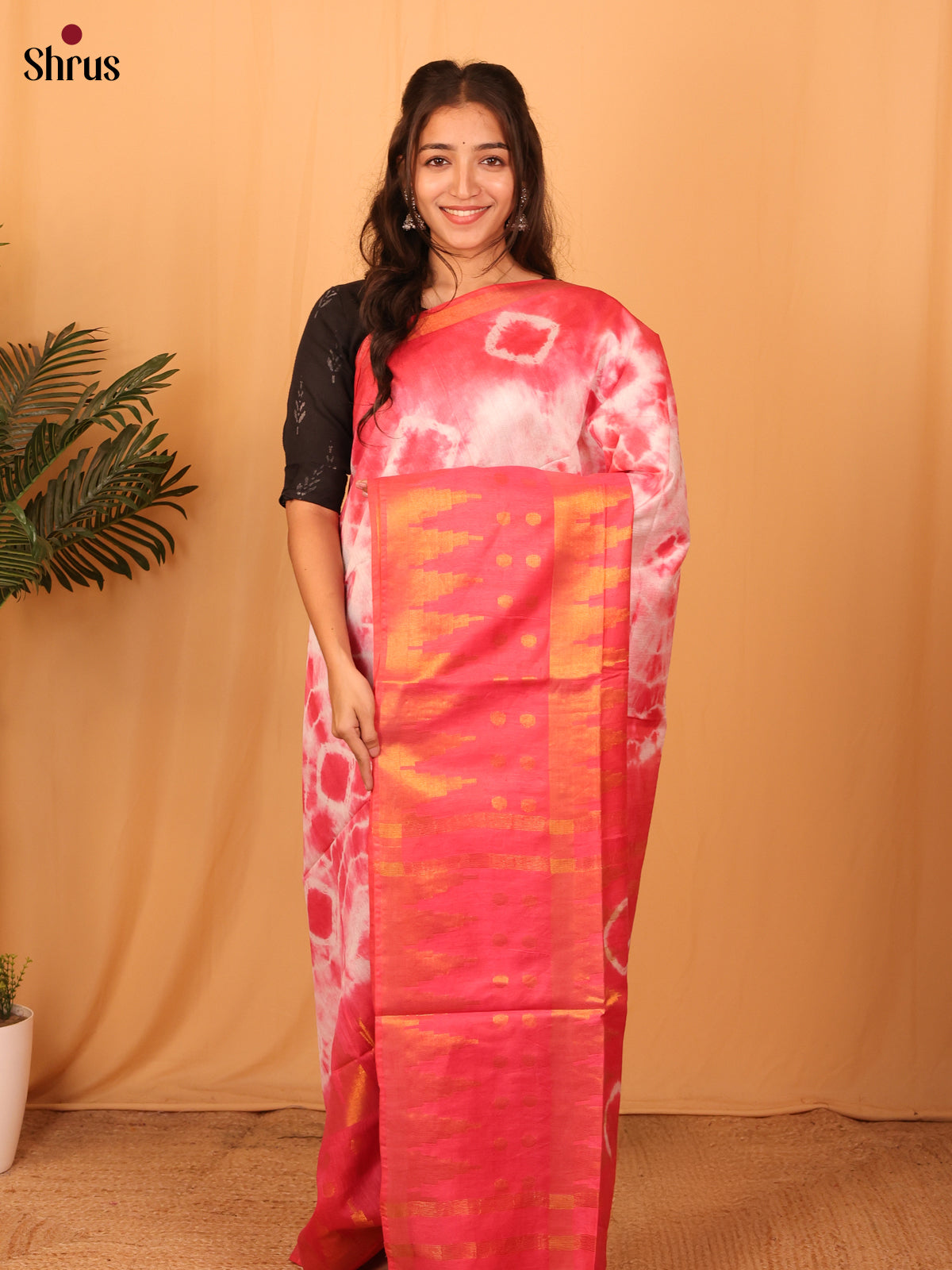 DAS08072 - Shibori Saree