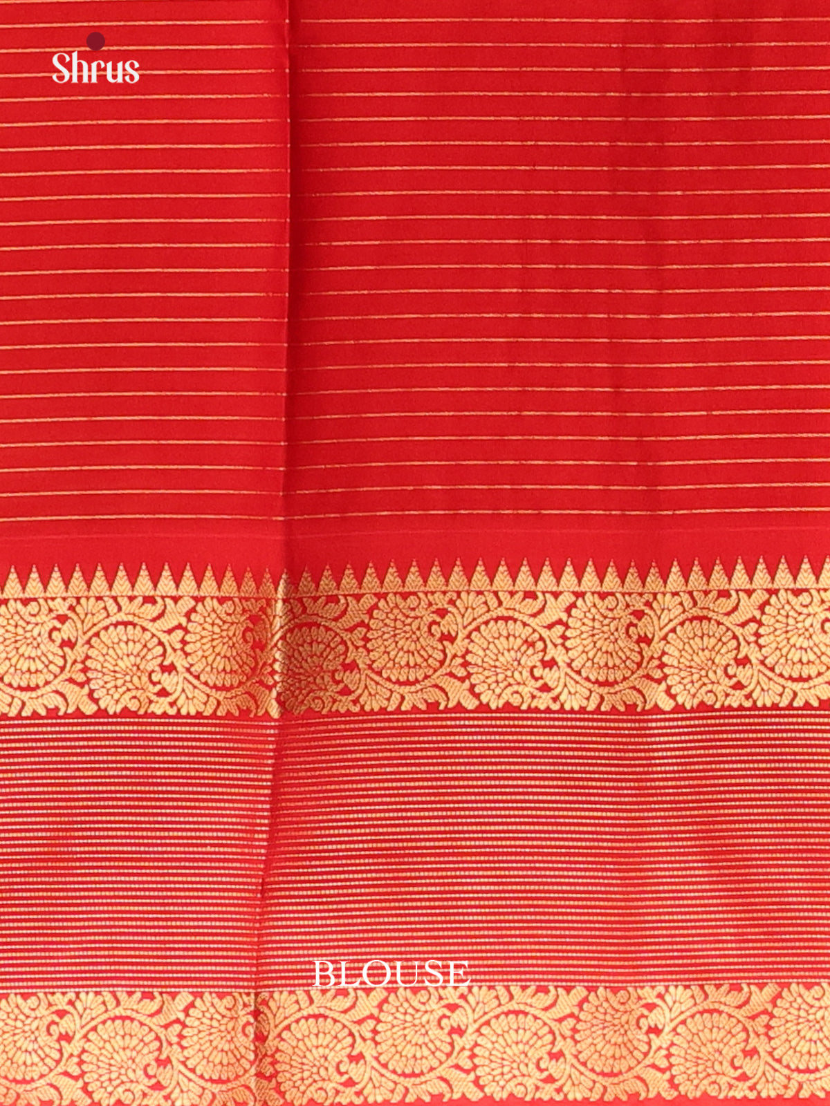 Cream & Red - Kanchipuram silk Saree