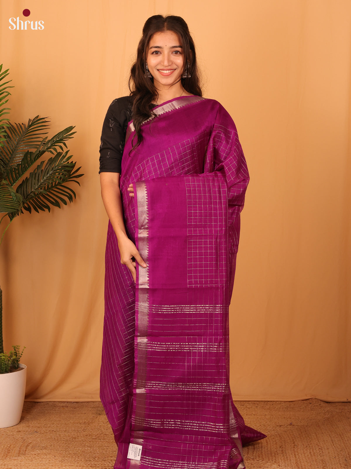 DAS09243 - Mangalagiri silkcotton Saree - Shop on Shrus.com