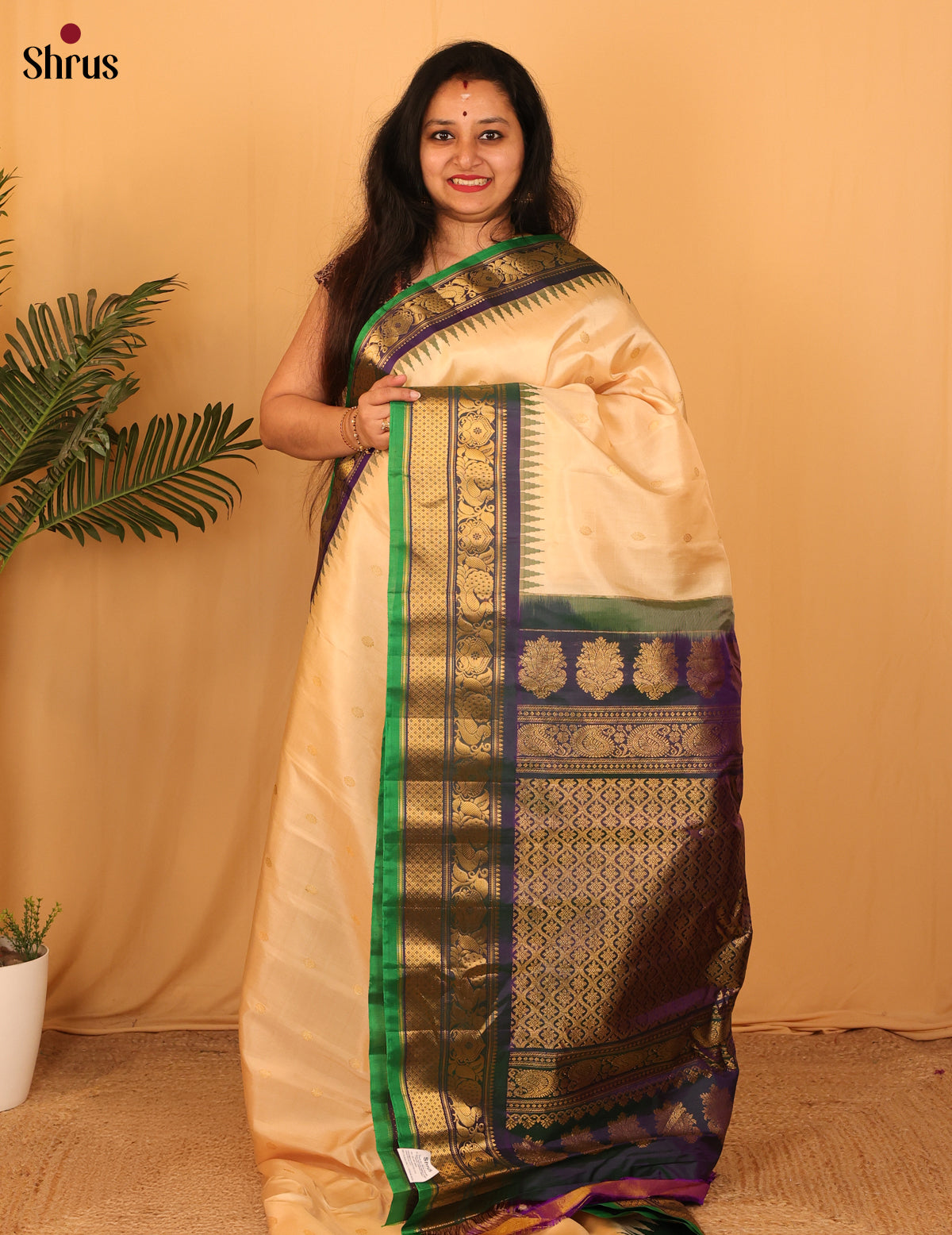 DAS09268 - Gadwal silk Saree