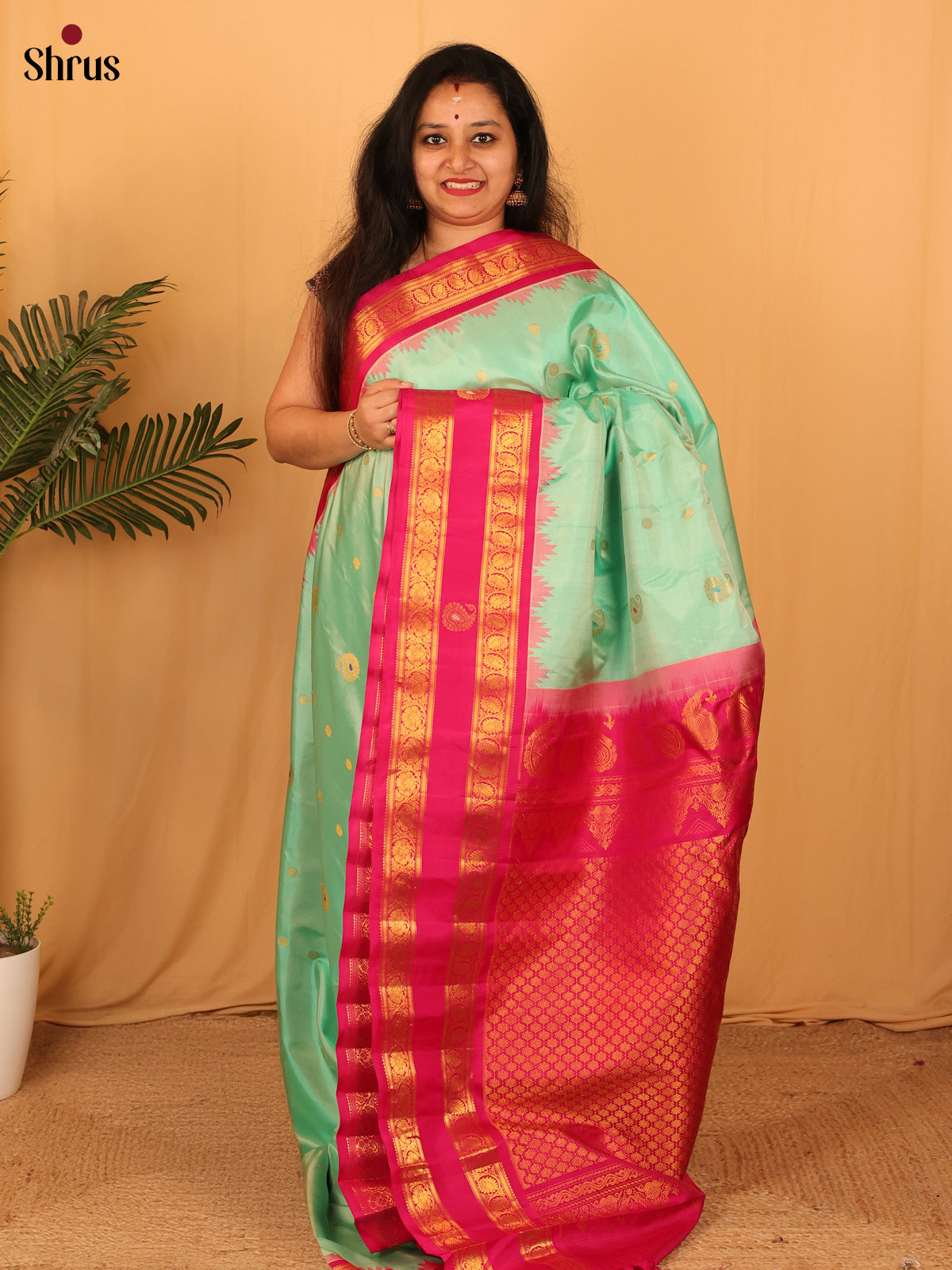 DAS09280 - Gadwal silk Saree