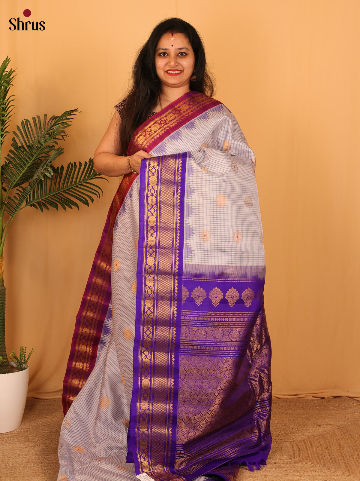 DAS09284 - Gadwal silk Saree