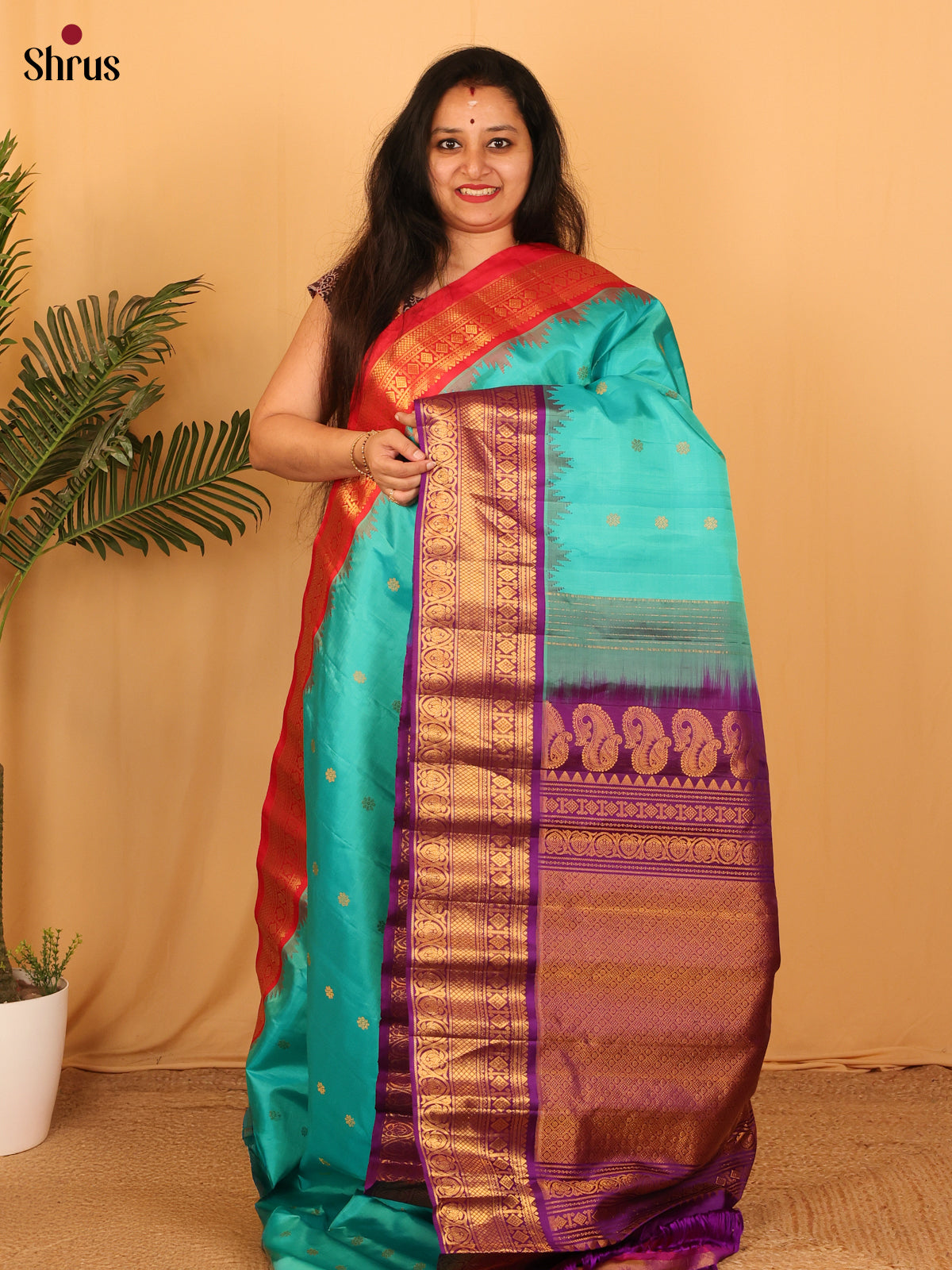 DAS09285 - Gadwal silk Saree