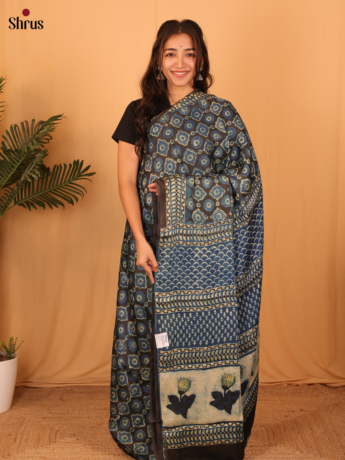 Blue - Modal Silk Saree