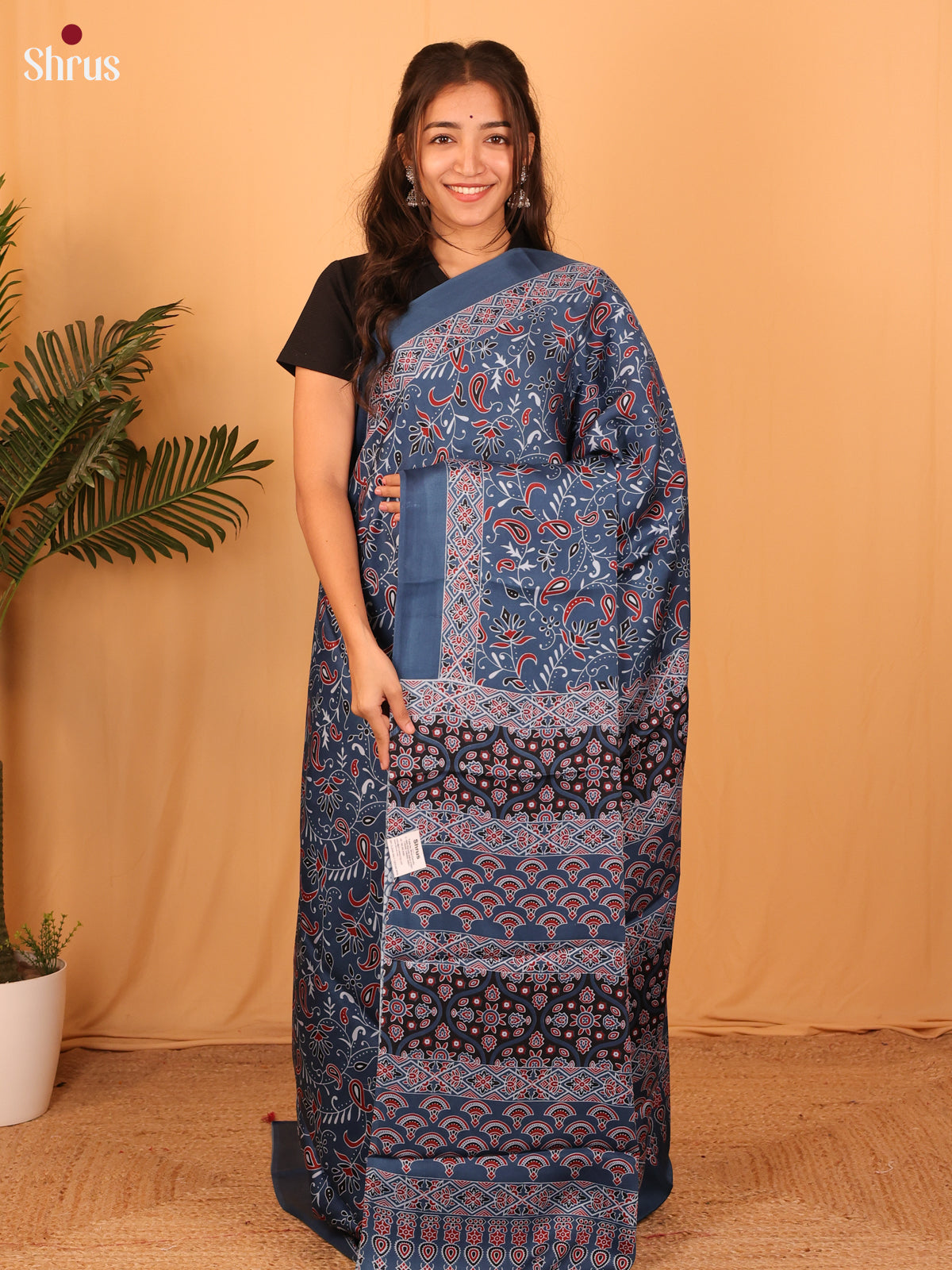 Blue - Modal Silk Saree