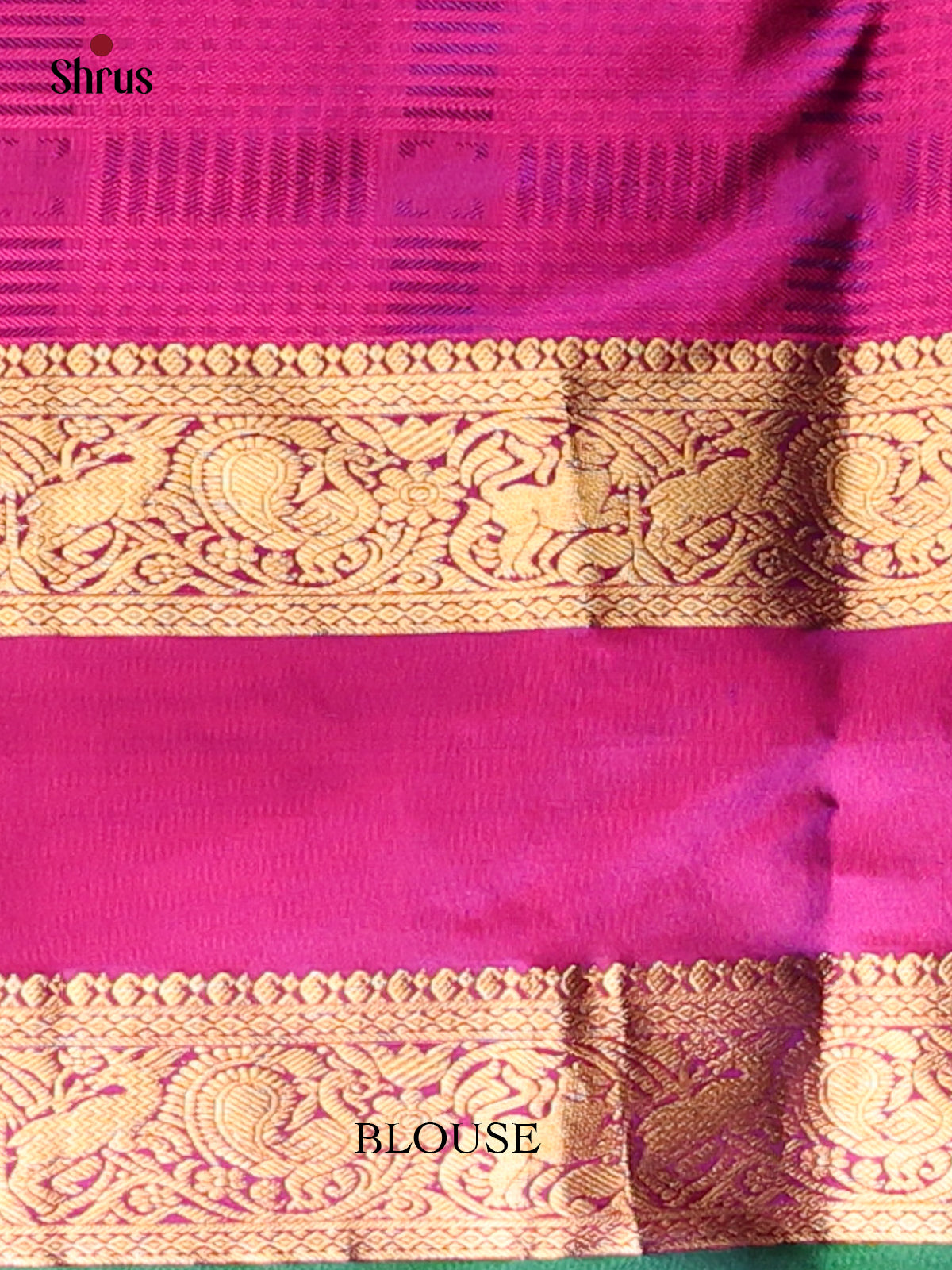 Violet & Majenta - Kanchipuram silk Saree - Shop on Shrus.com