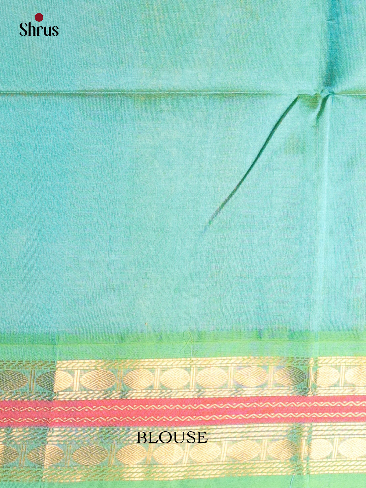 Peachish Pink & Teal Green- Silk Cotton Saree