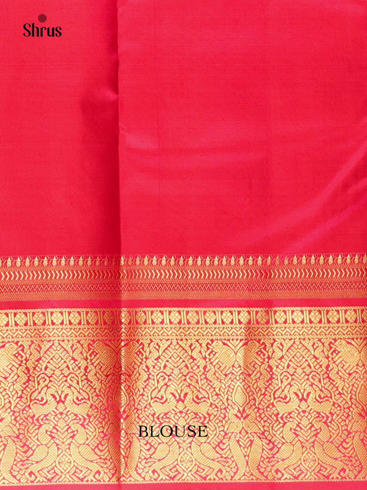 Mustardy Green & Red- Kanchipuram silk Saree