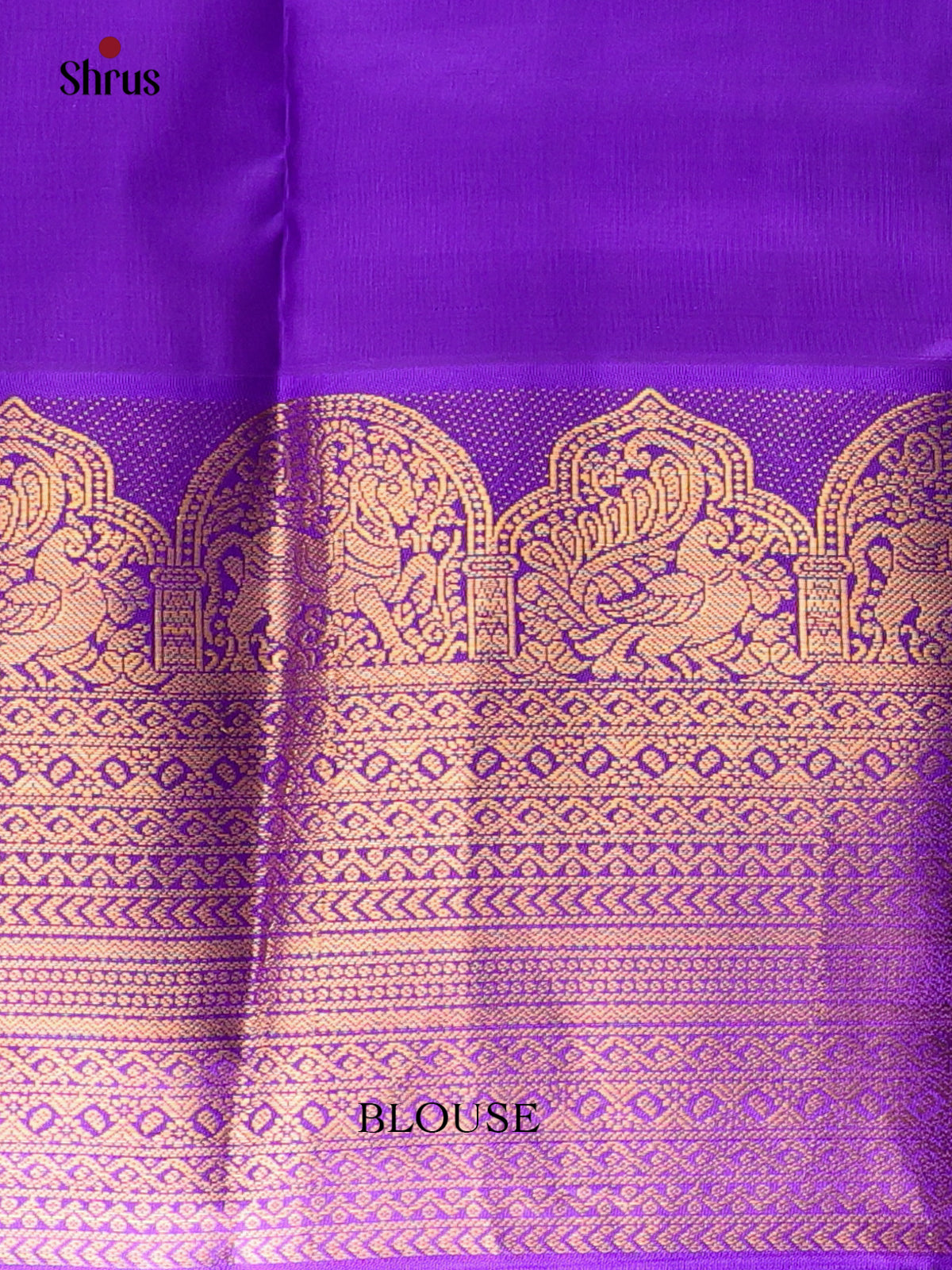 Green & Purple - Kanchipuram silk Saree - Shop on Shrus.com