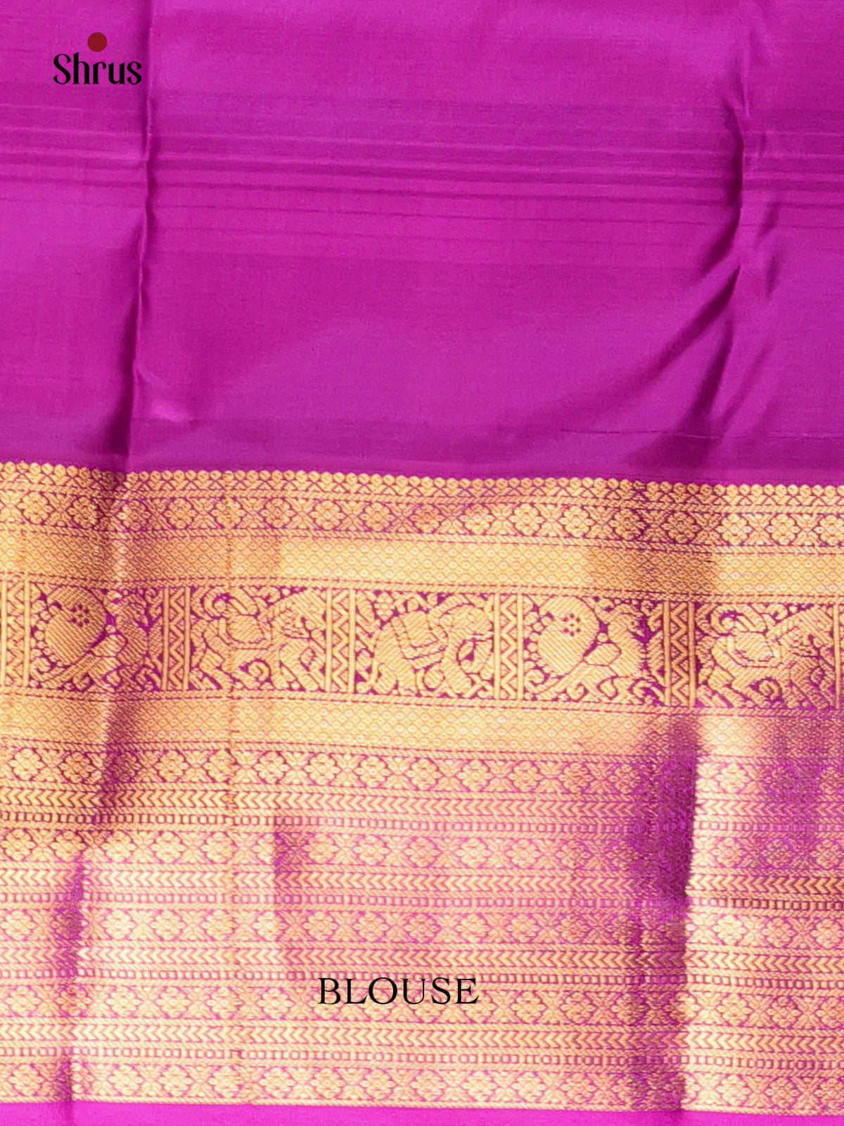 Mustard & Majenta - Kanchipuram silk Saree - Shop on Shrus.com
