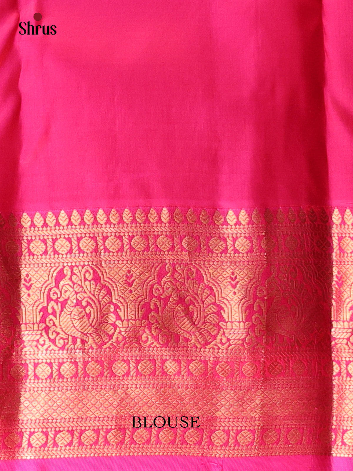 Yellow & Pink - Kanchipuram silk Saree - Shop on Shrus.com