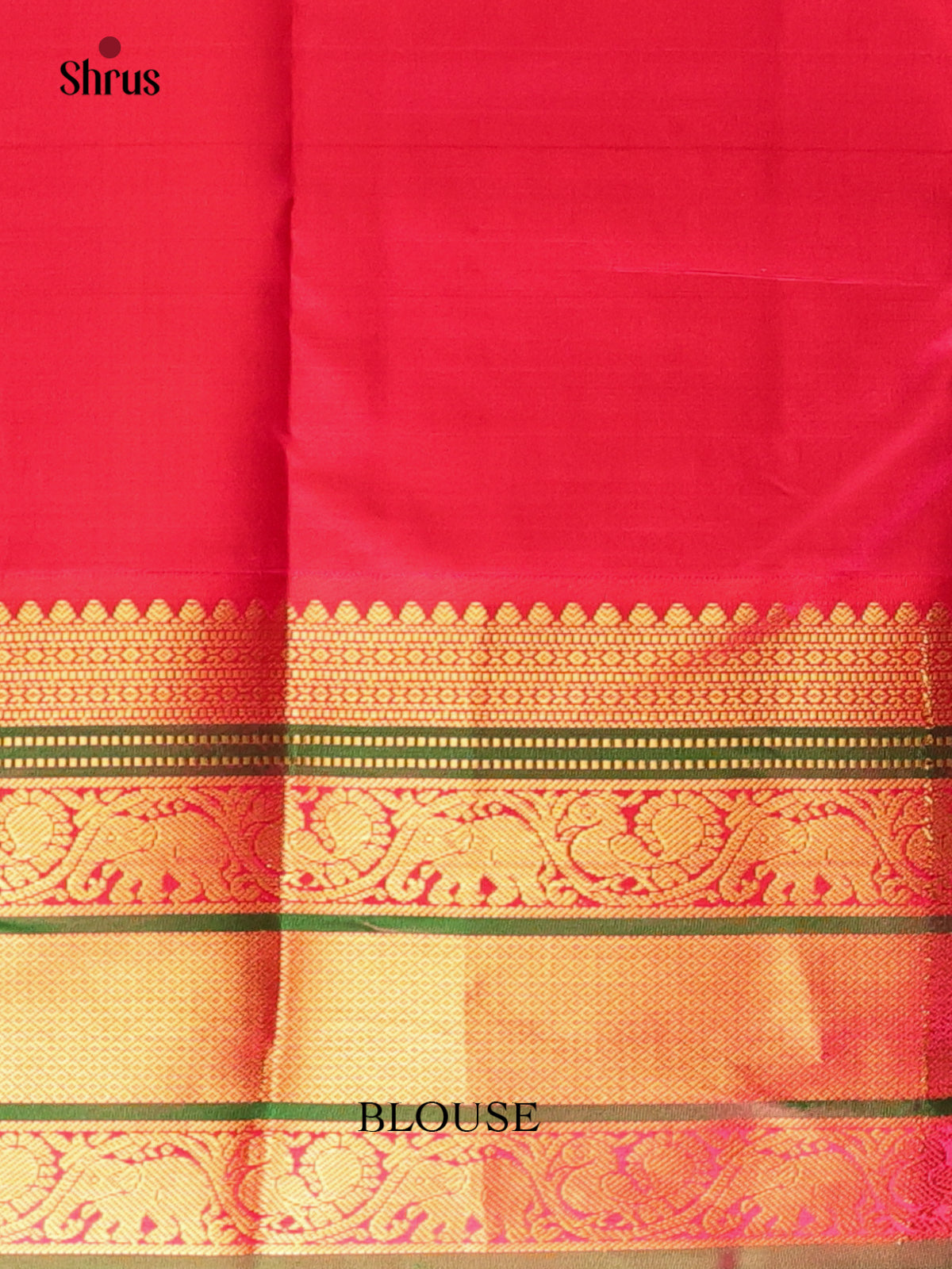 Yellow & Red - Kanchipuram silk Saree - Shop on Shrus.com