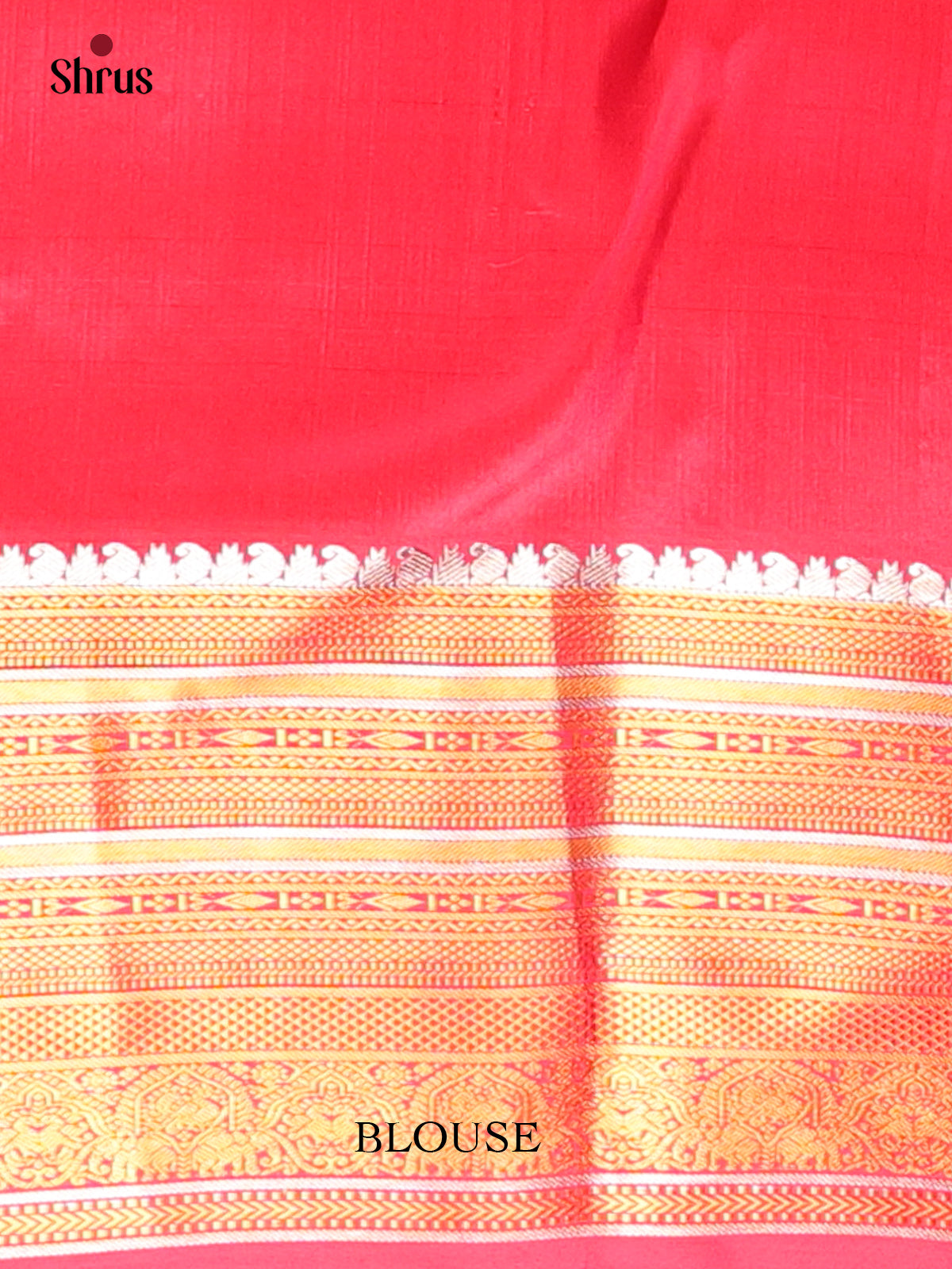 Green & Red- Kanchipuram silk Saree - Shop on Shrus.com
