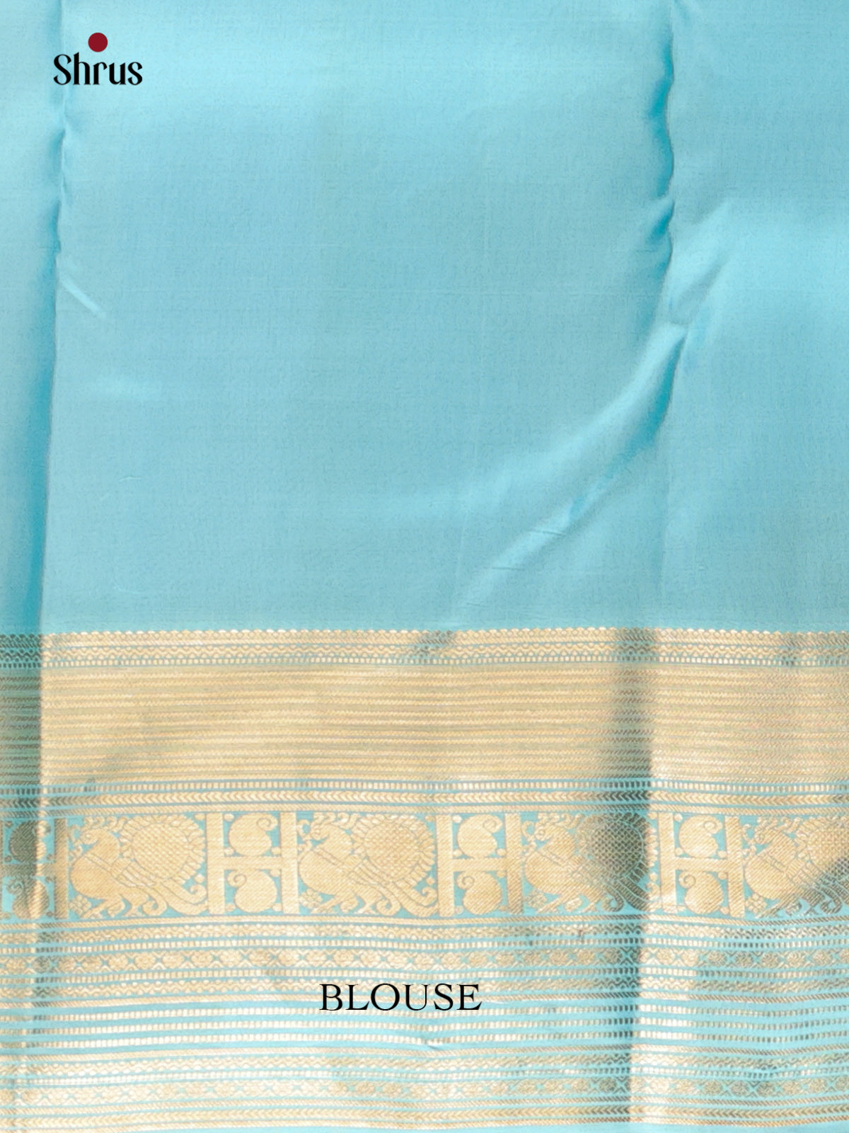 Mustard & Blue- Kanchipuram silk Saree - Shop on Shrus.com