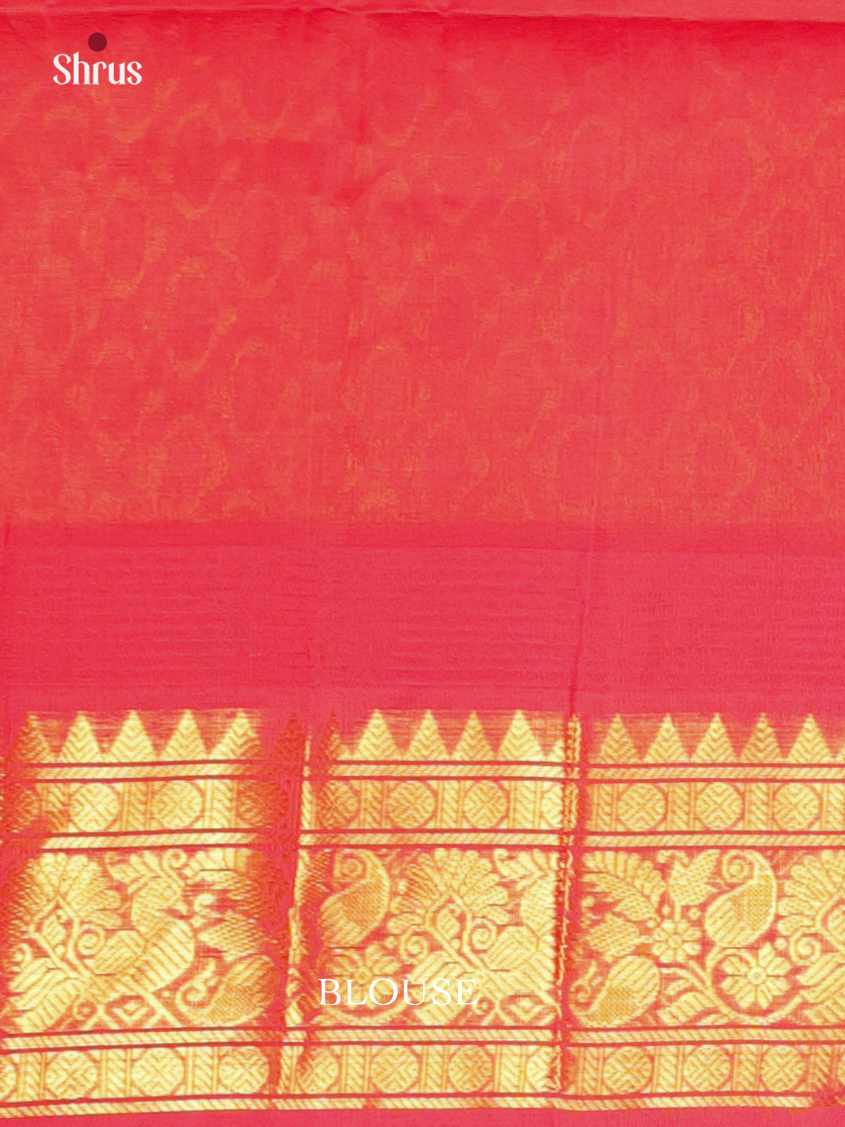 Green & Red - Silk Cotton Saree - Shop on Shrus.com