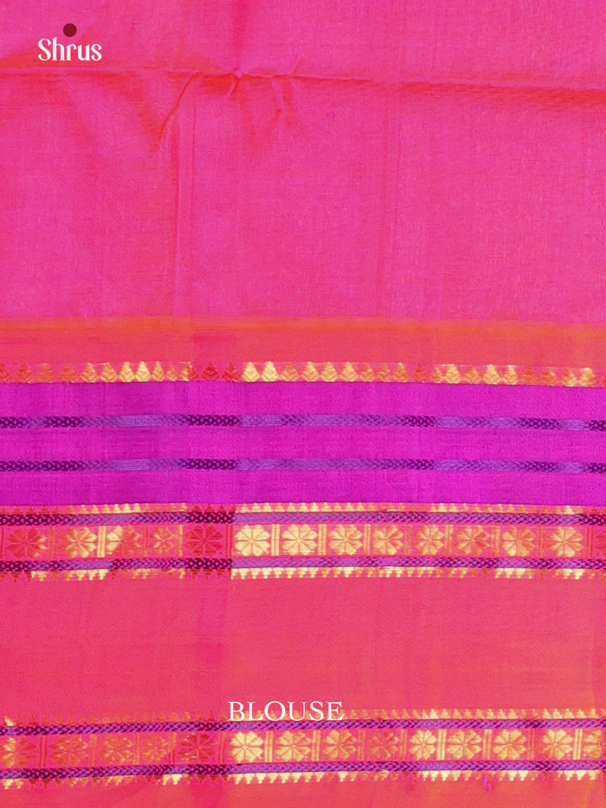 Green & Pink - Silk Cotton Saree - Shop on Shrus.com