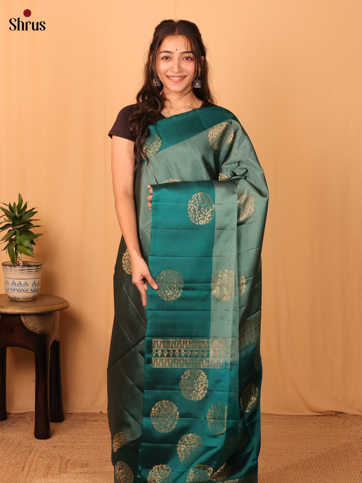 DAS17015 - Softsilk-halfpure Saree