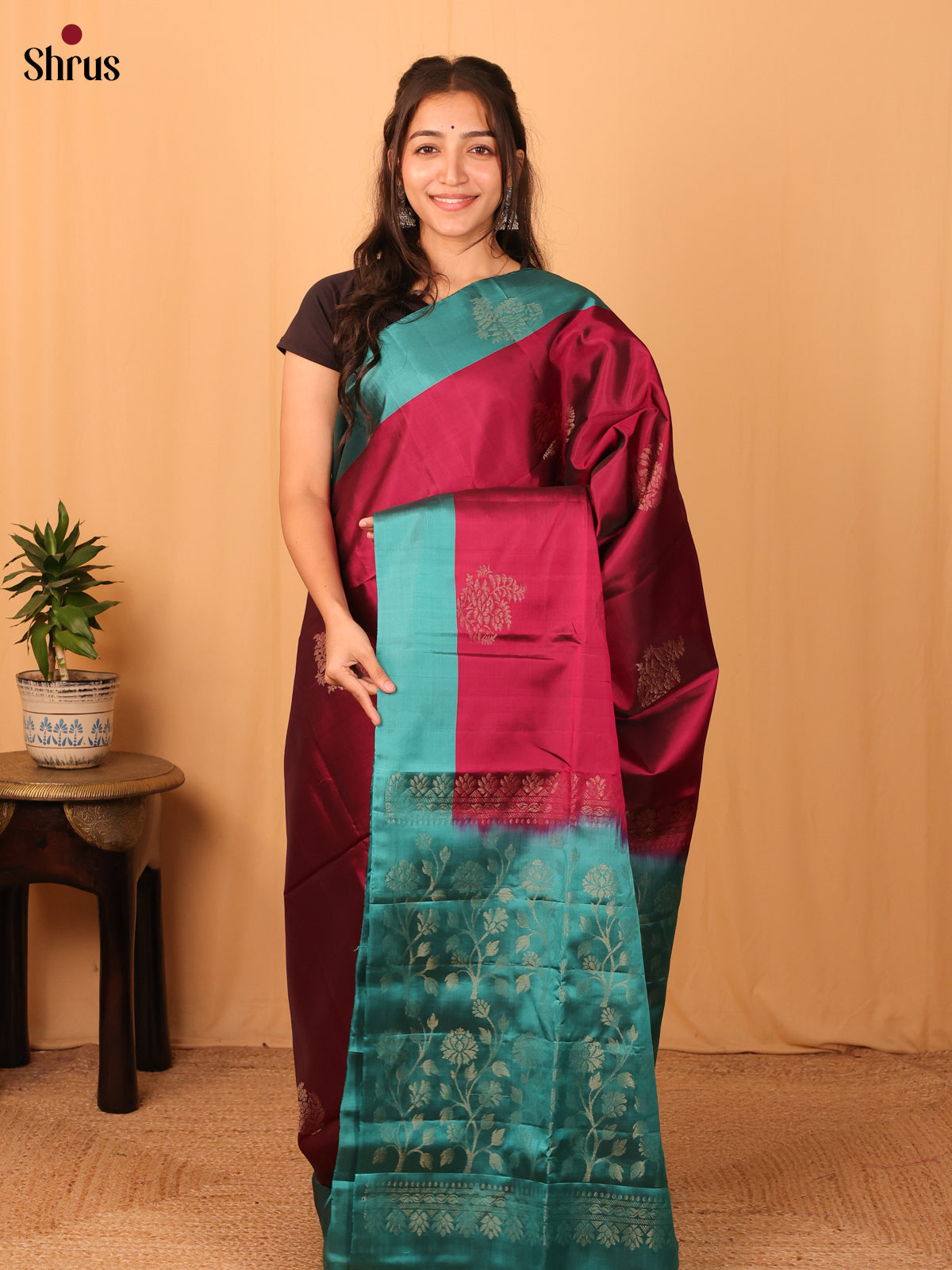 DAS17050 - Softsilk-halfpure Saree