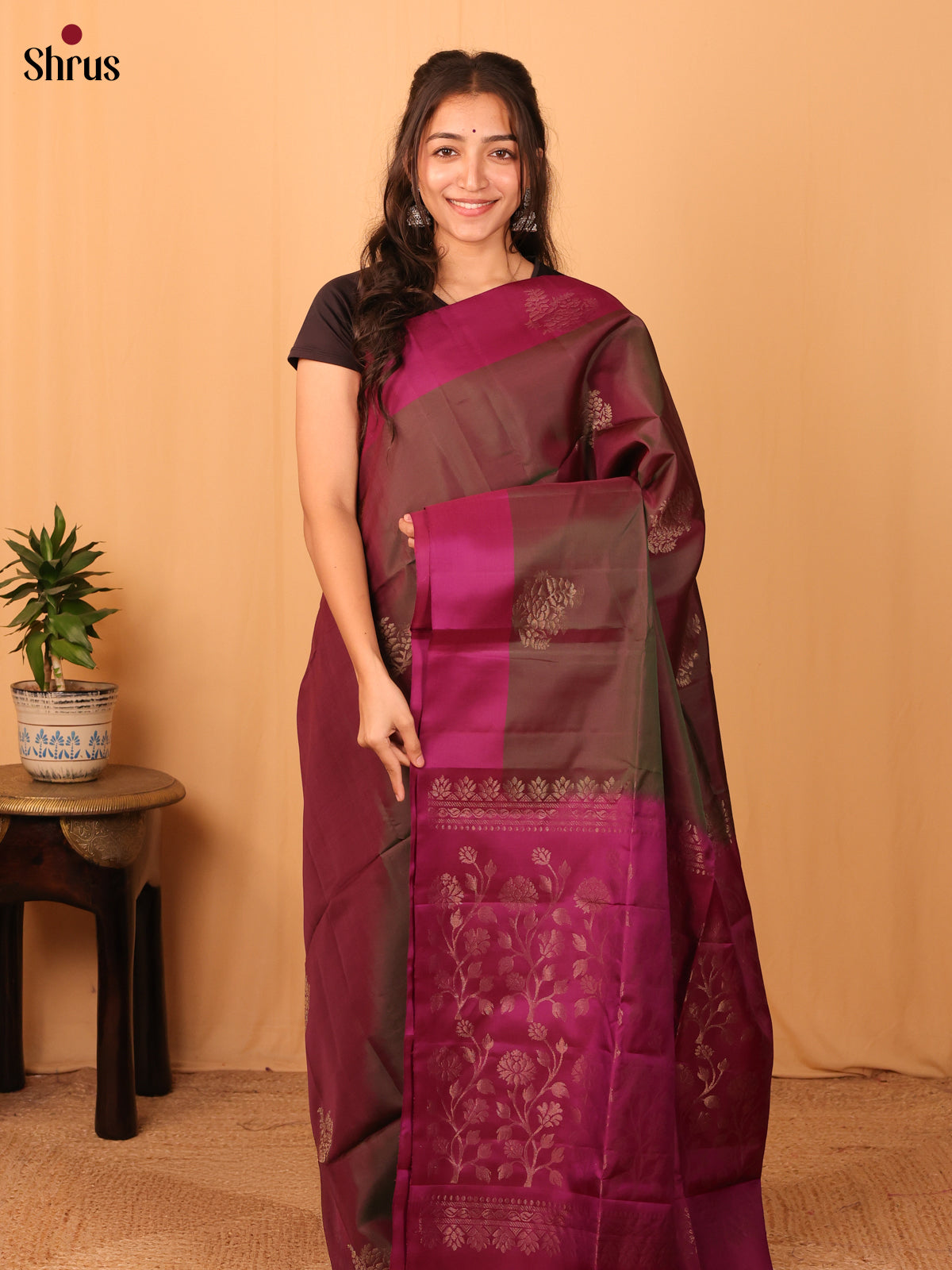 DAS17057 - Softsilk-halfpure Saree