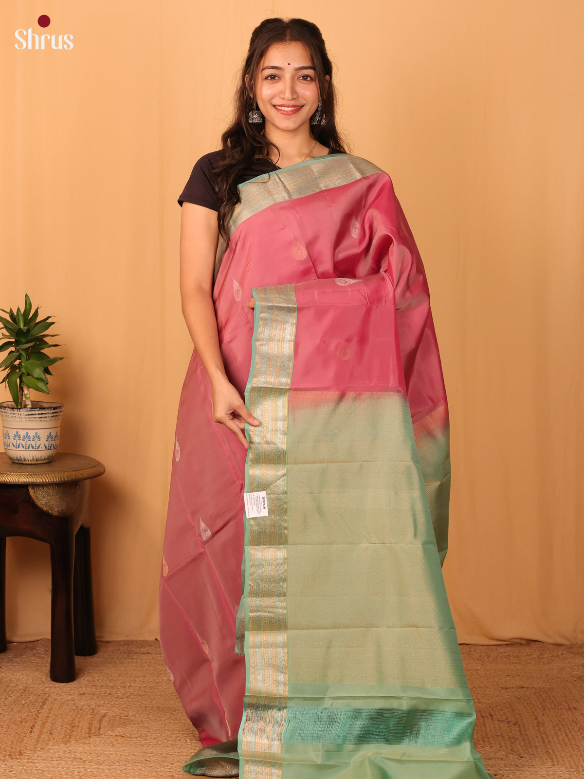 DAS17076 - Kanchipuram-halfpure Saree