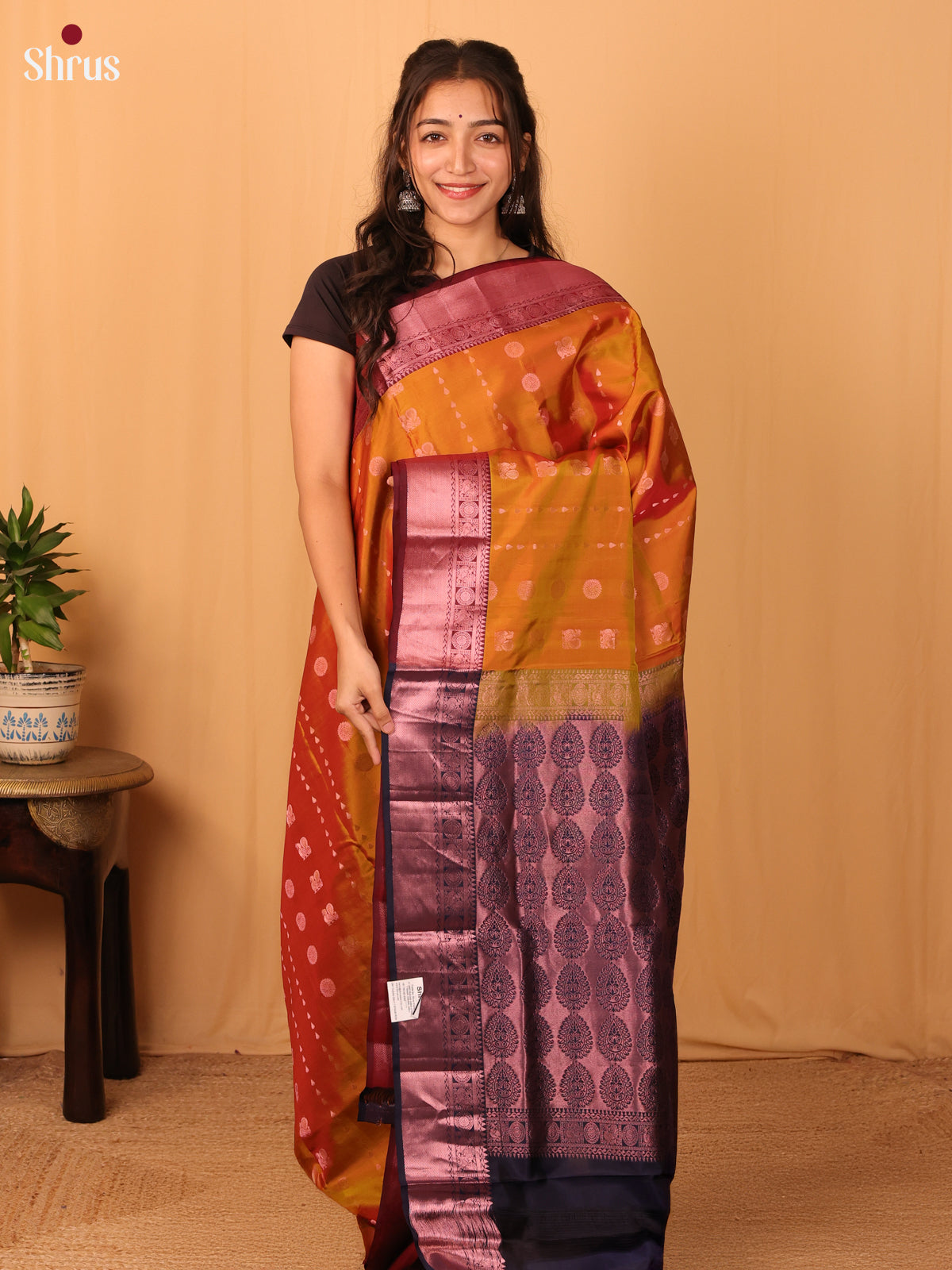 DAS17084 - Kanchipuram-halfpure Saree