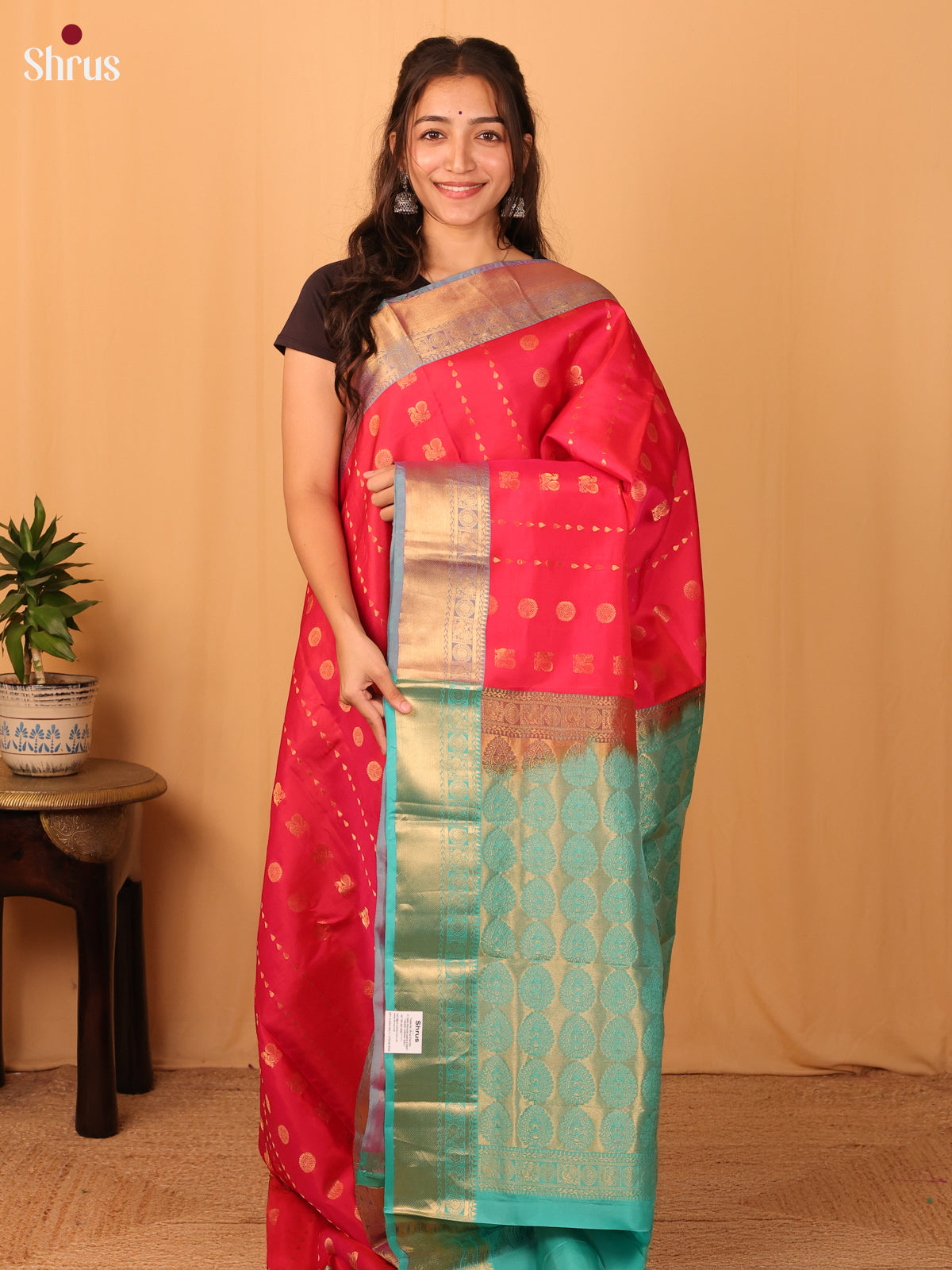 DAS17086 - Kanchipuram-halfpure Saree